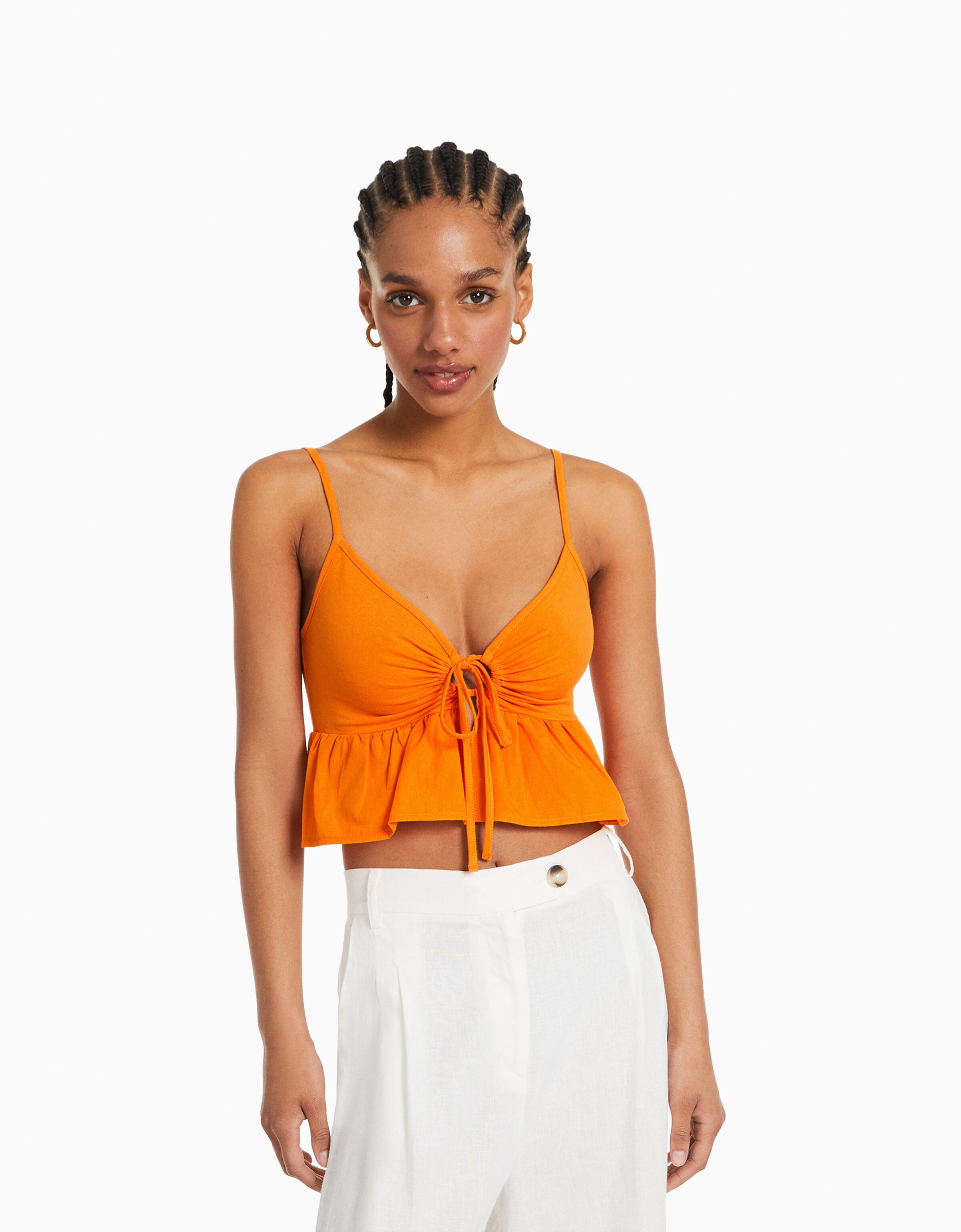 Peplum store crop top