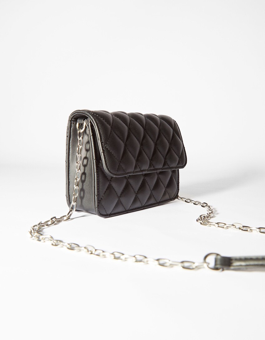 Quilted crossbody bag with chain - BSK Teen | Bershka