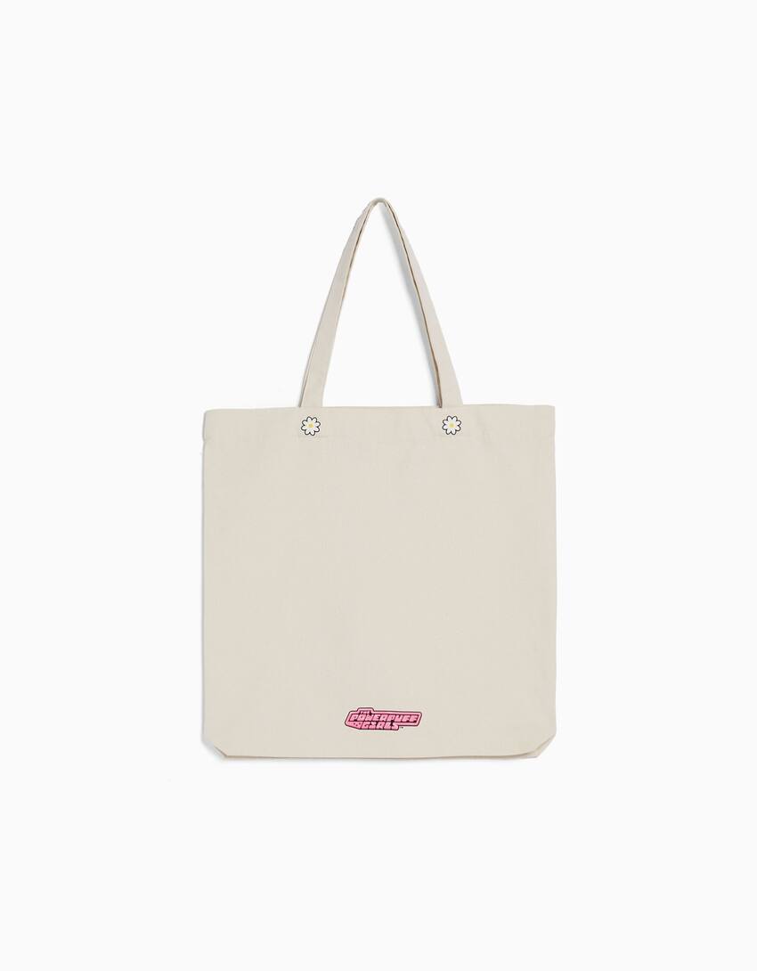 The Powerpuff Girls print tote bag-Cream-4