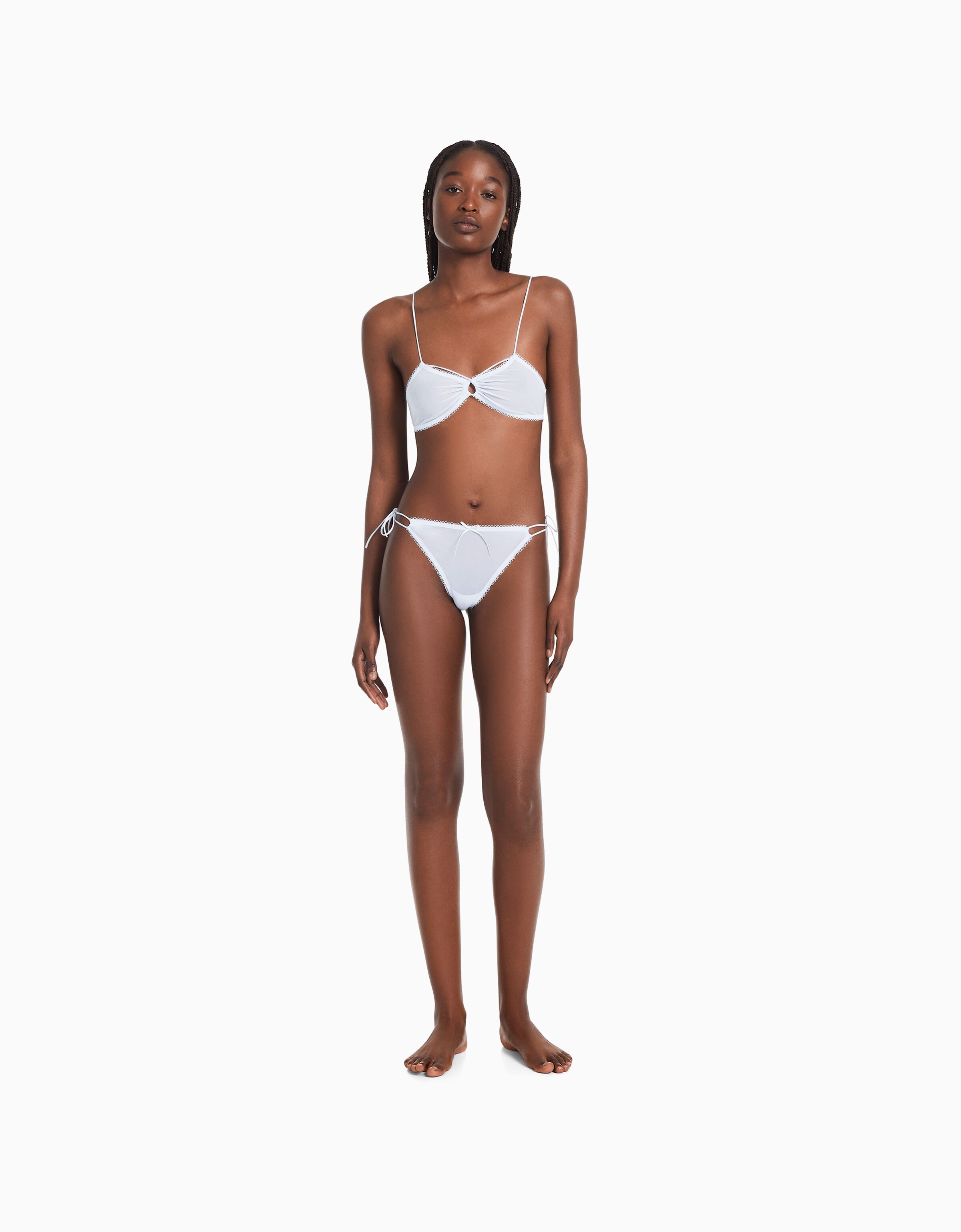 Gathered bikini bottoms Women Bershka