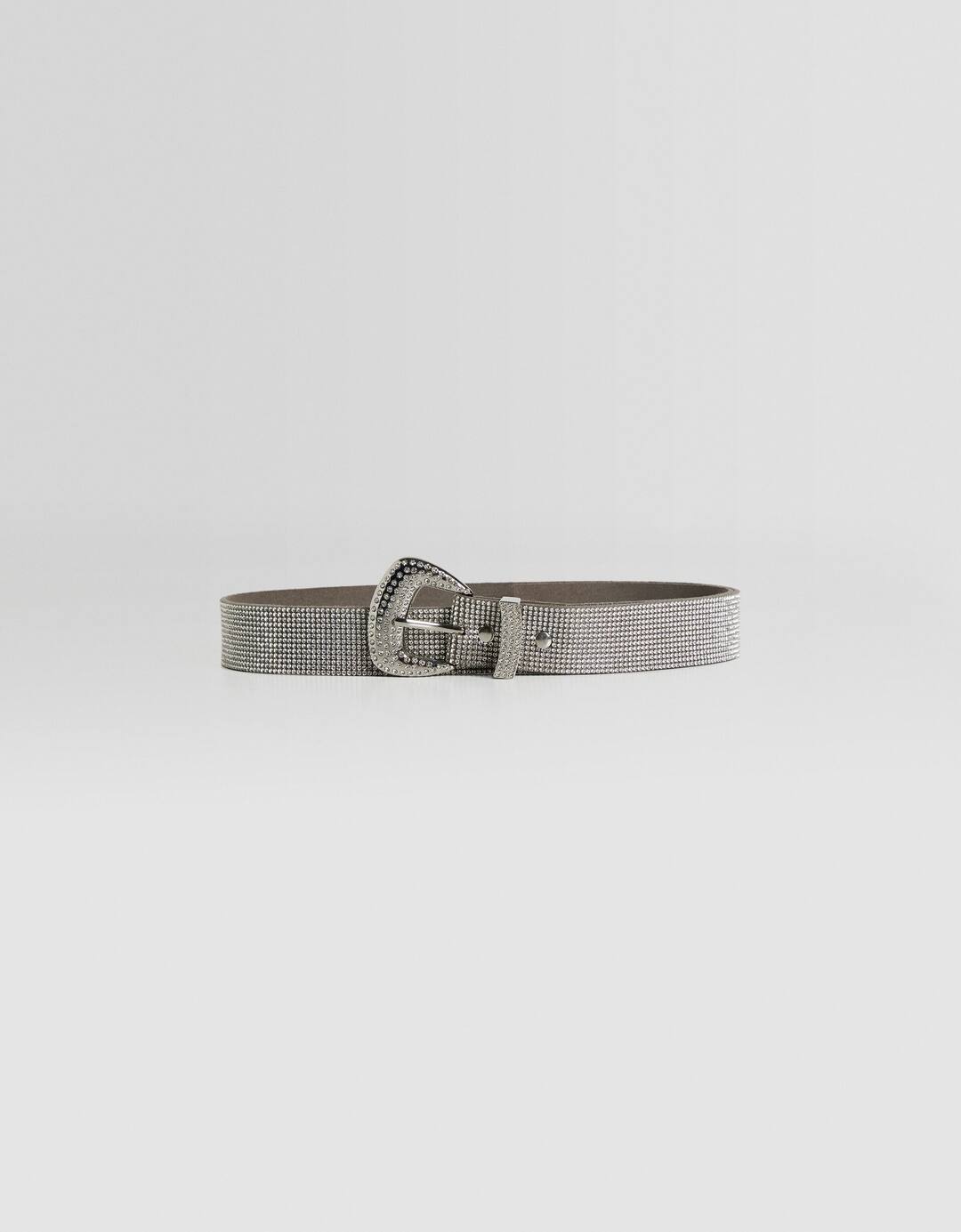 Belt with bejewelled buckle