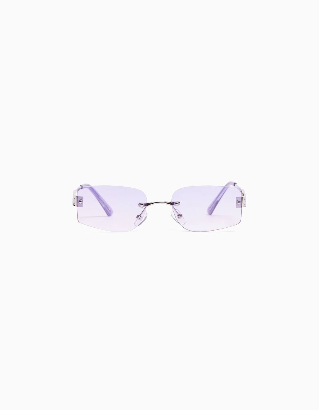 Frameless sunglasses with detail