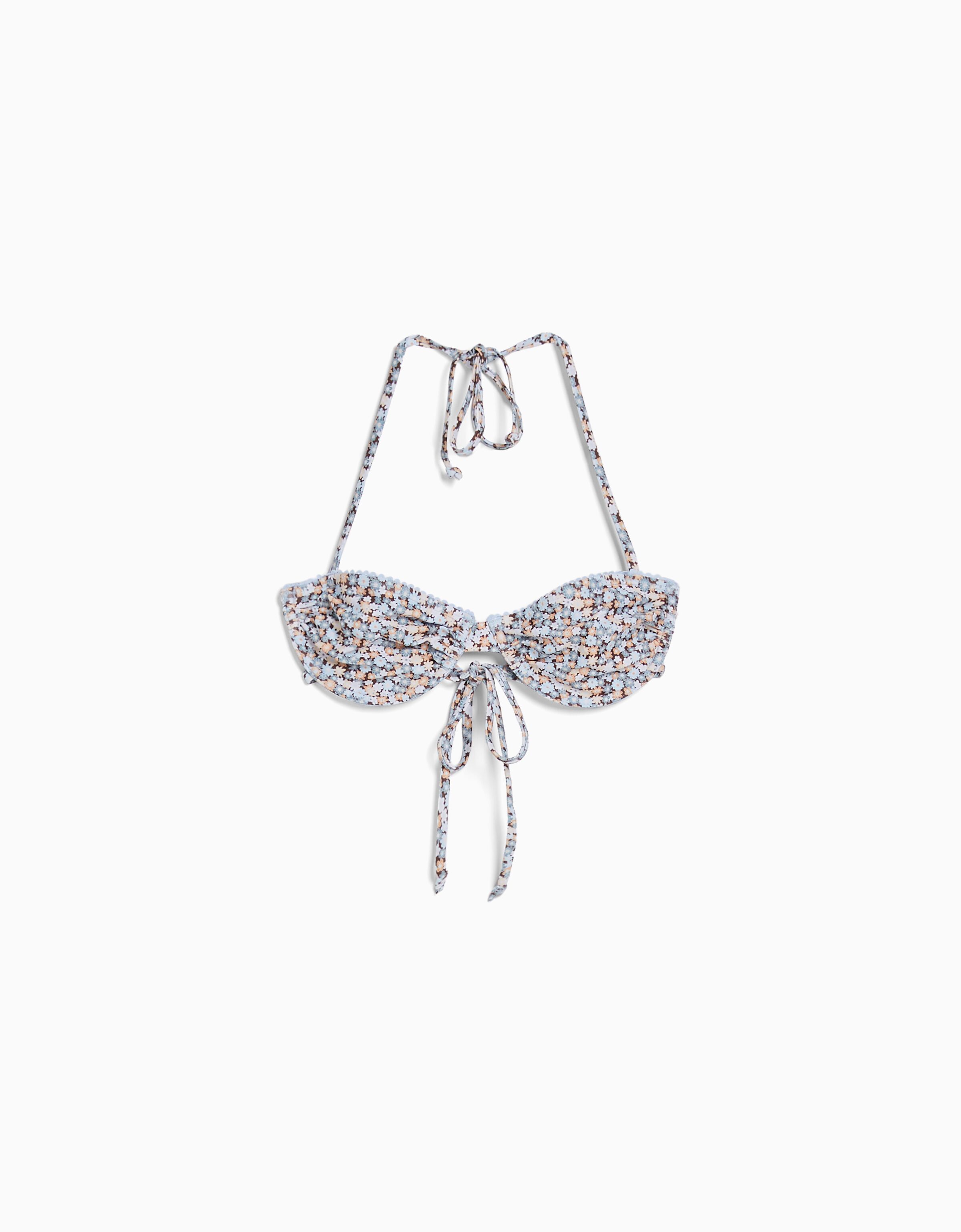 Haut de bikini imprimé floral