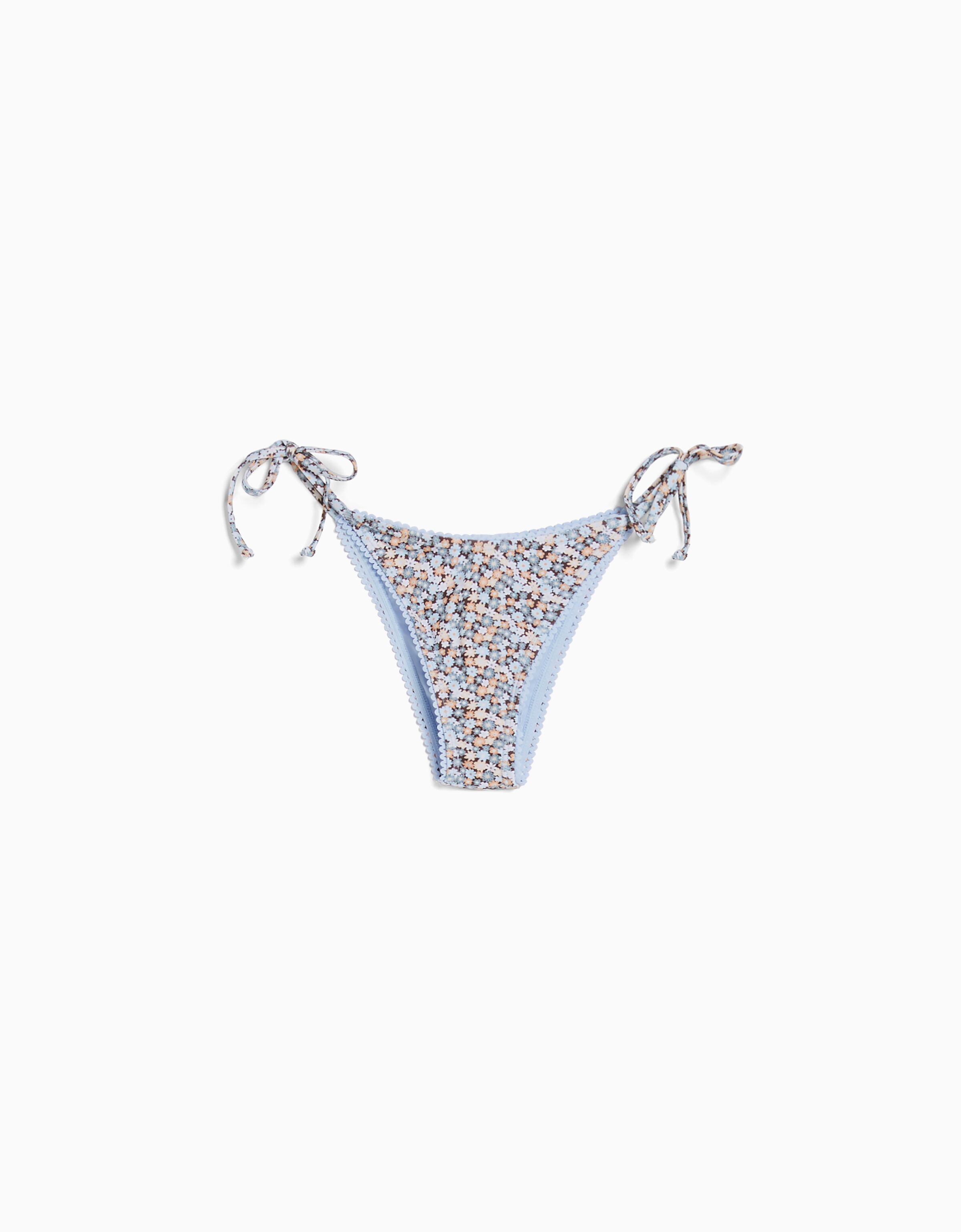 Bas de bikini imprimé floral