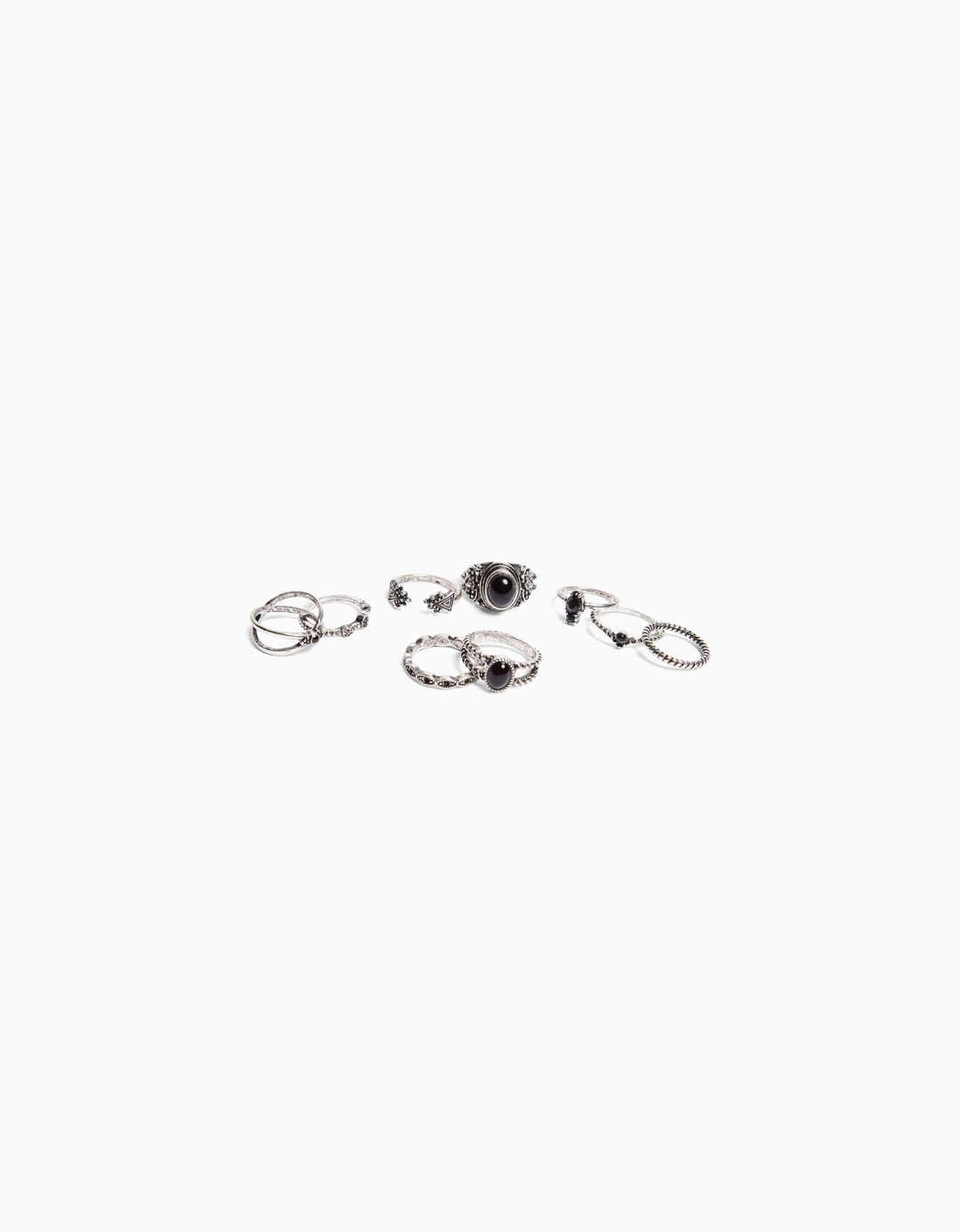 9er Set Boho Ringe