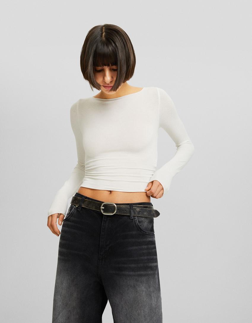 Distressed belt-Grey-3