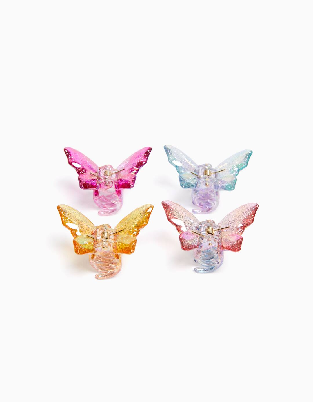 Set of 4 butterfly hair clips