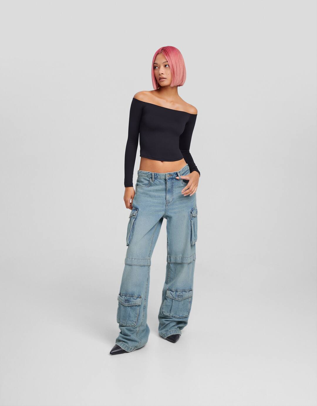 Jeans cargo multipocket