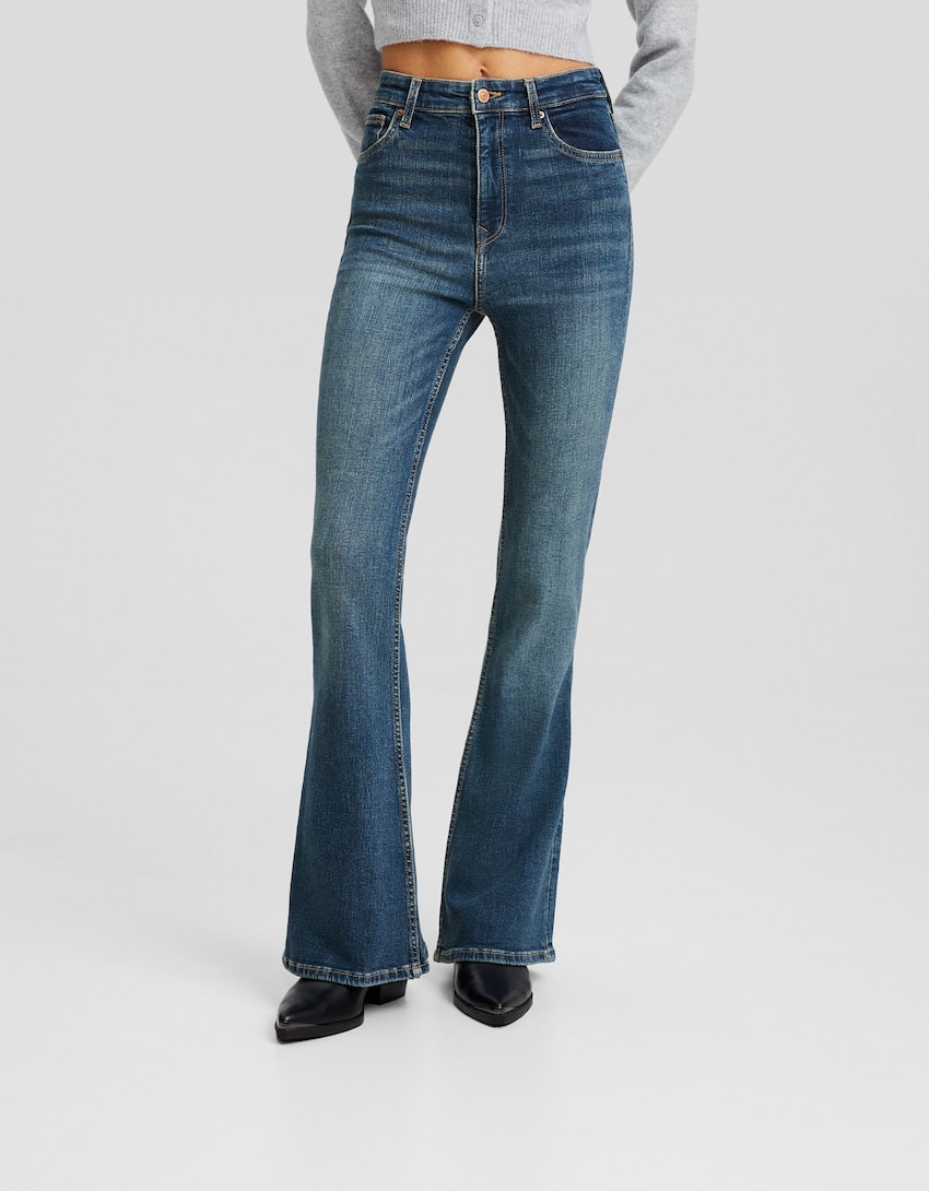 Flared jeans-Washed out blue-1