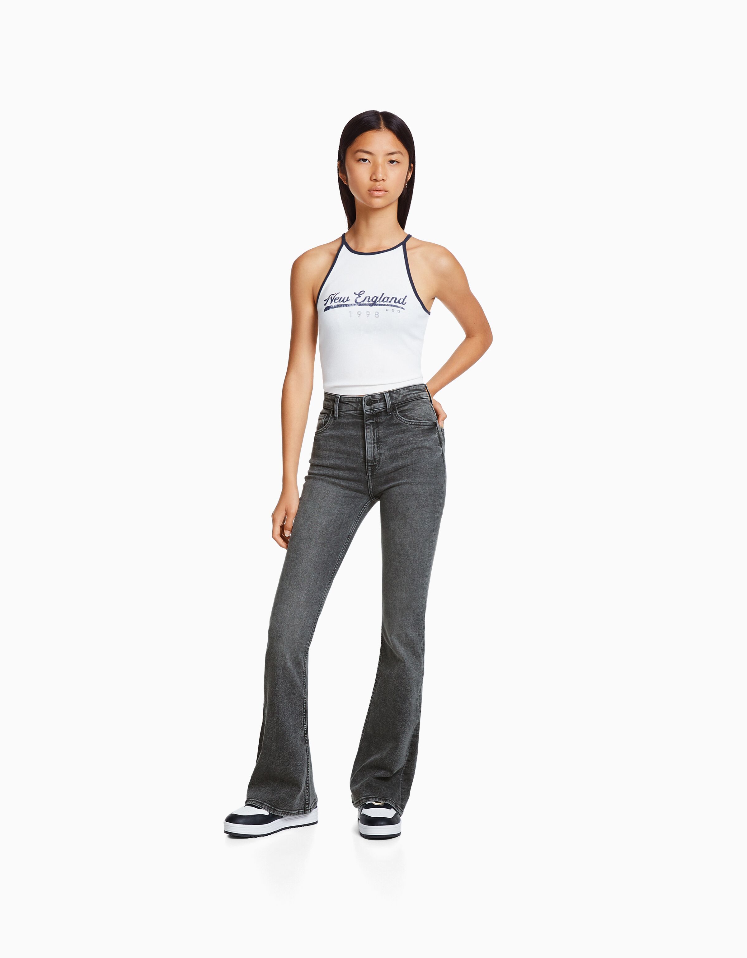 Bershka kick flare jeans store