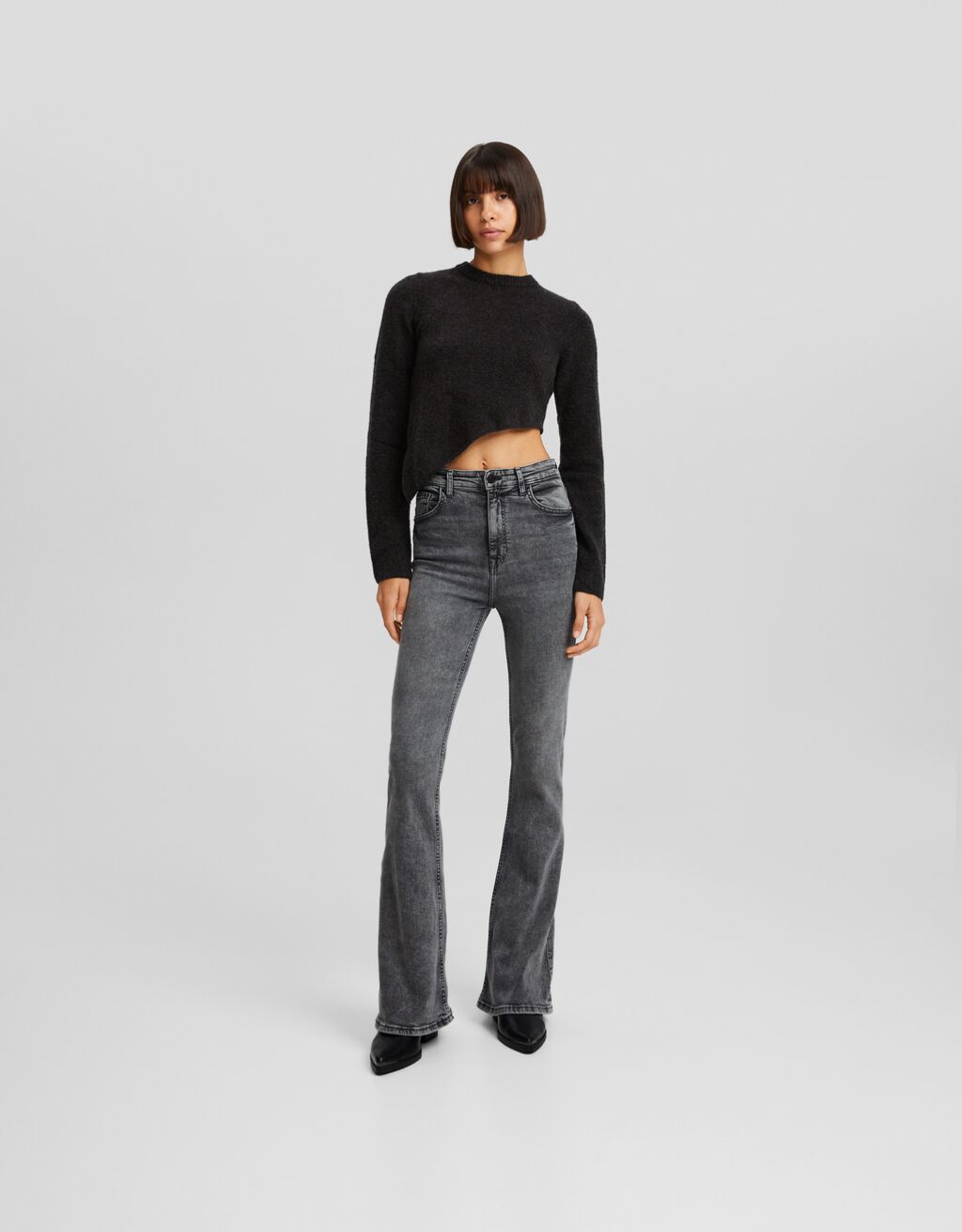 Bershka hot sale flared jeans