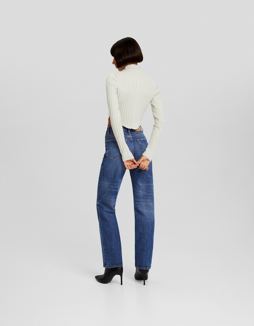 Straight-fit jeans - Women | Bershka