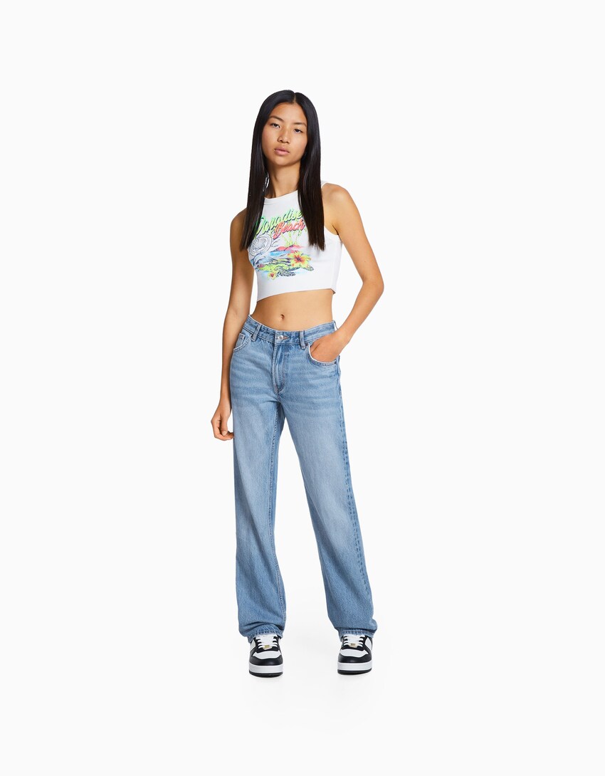 Straight-fit jeans - BSK Teen | Bershka