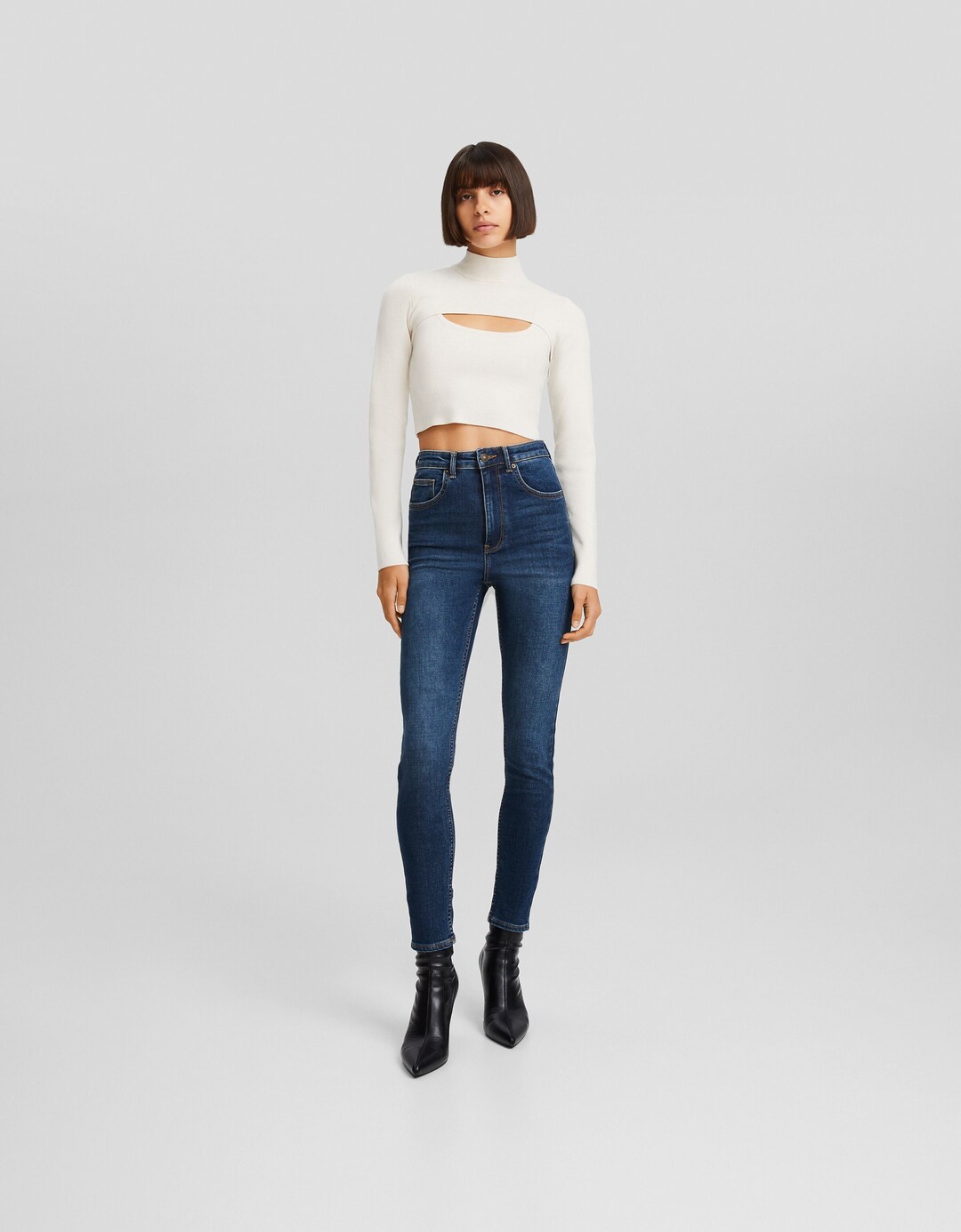 Jeans super high waist skinny