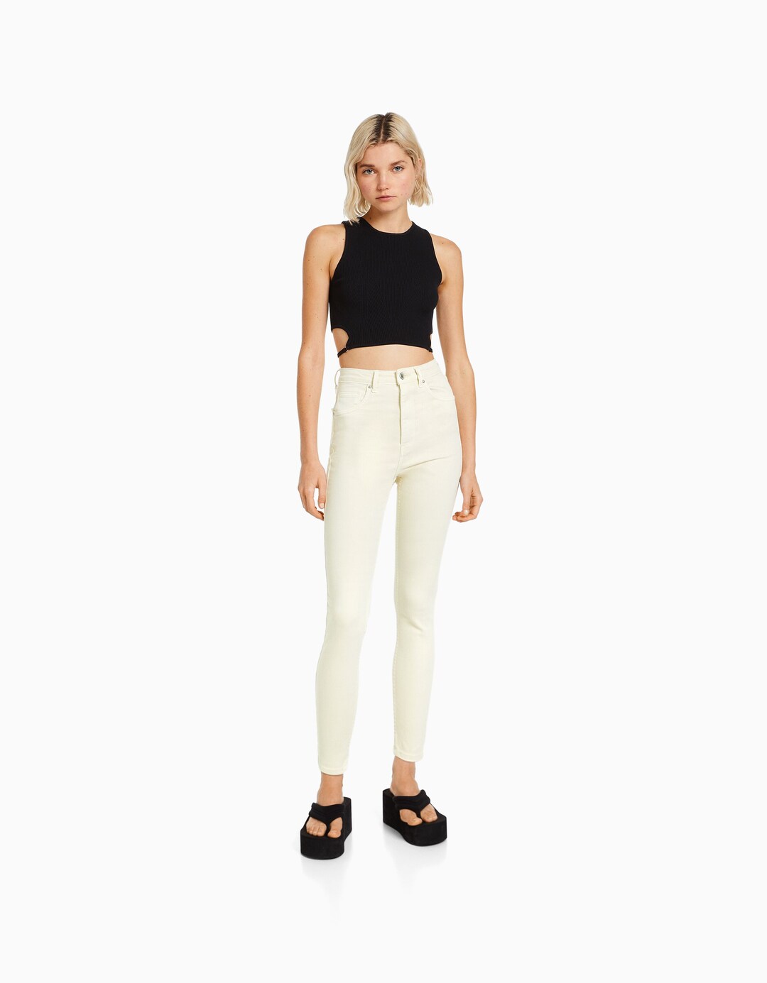 Jeans super high waist skinny