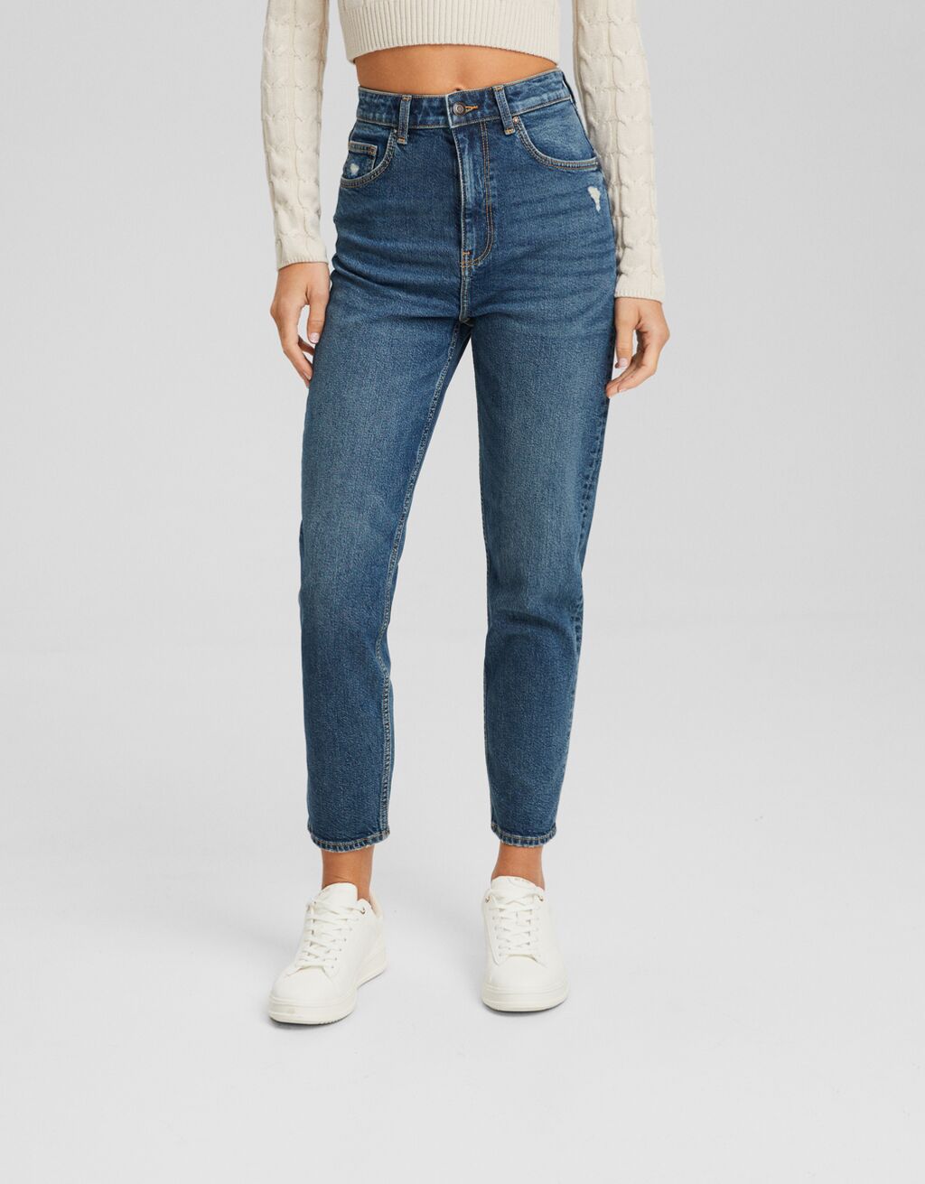 Bershka jean mom online taille haute