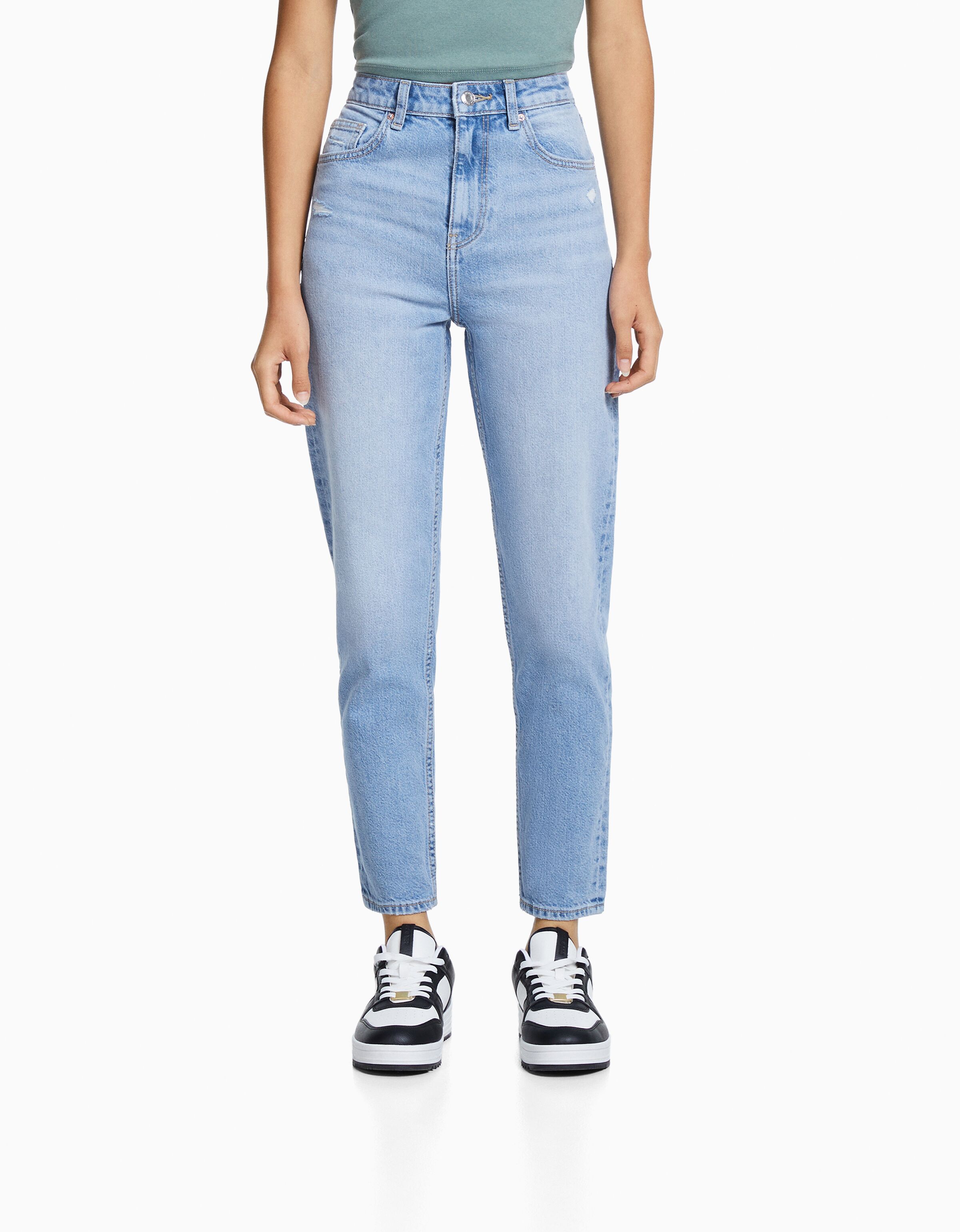 Denim bershka clearance mom