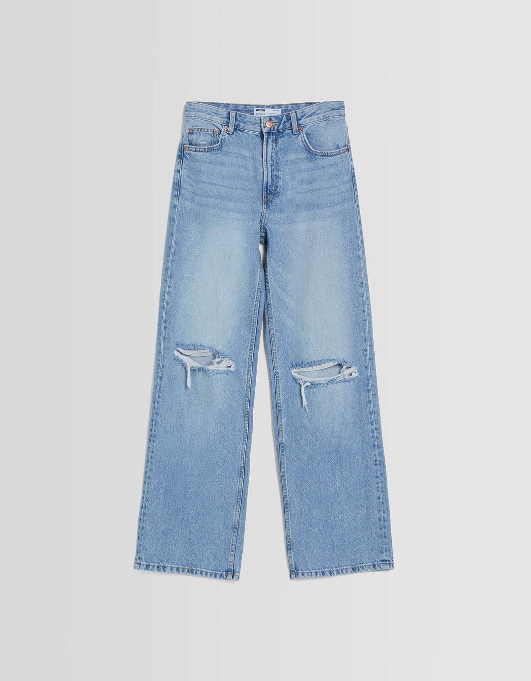 Jeans 90's wide leg rotos