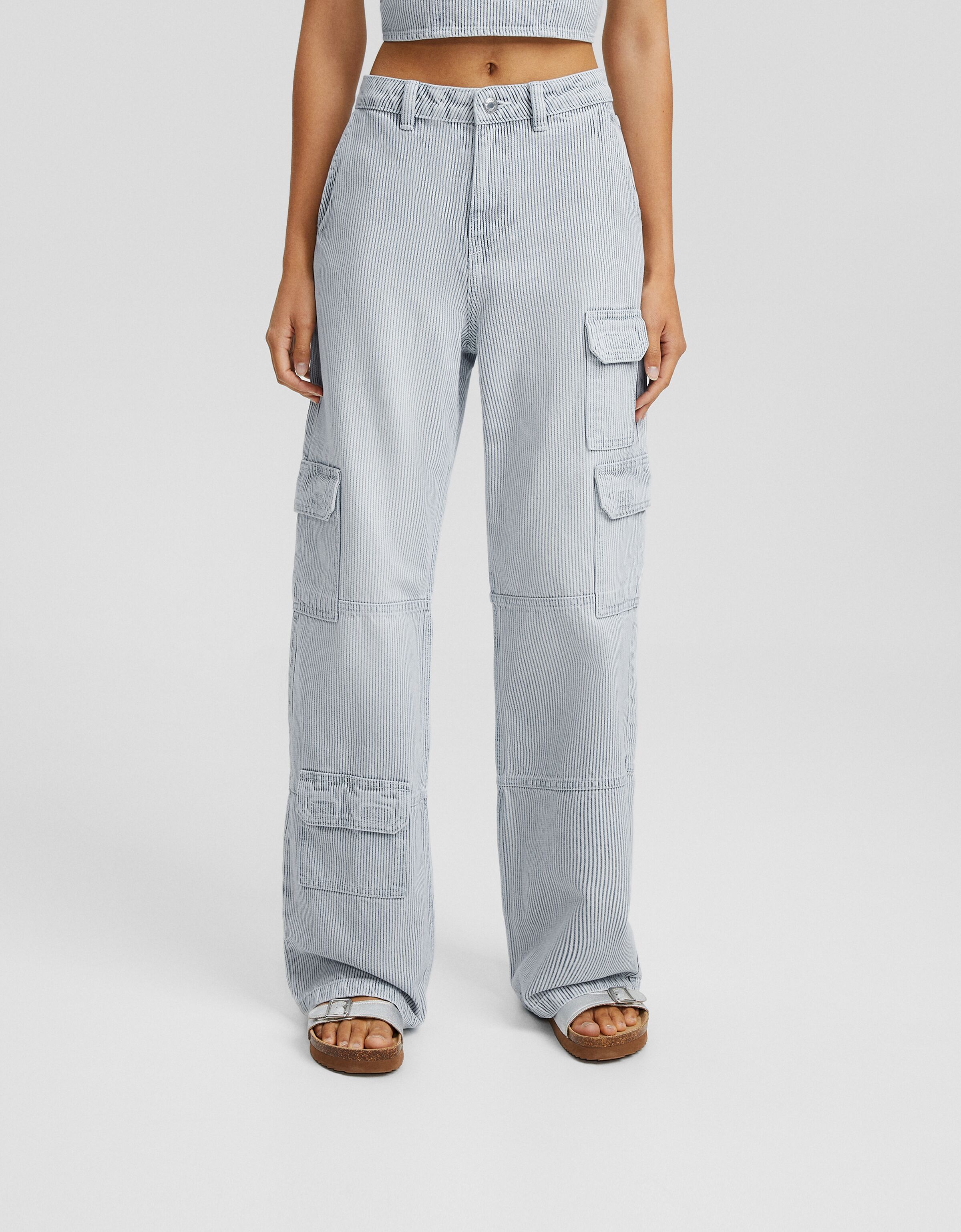 Pantalones rayas bershka new arrivals