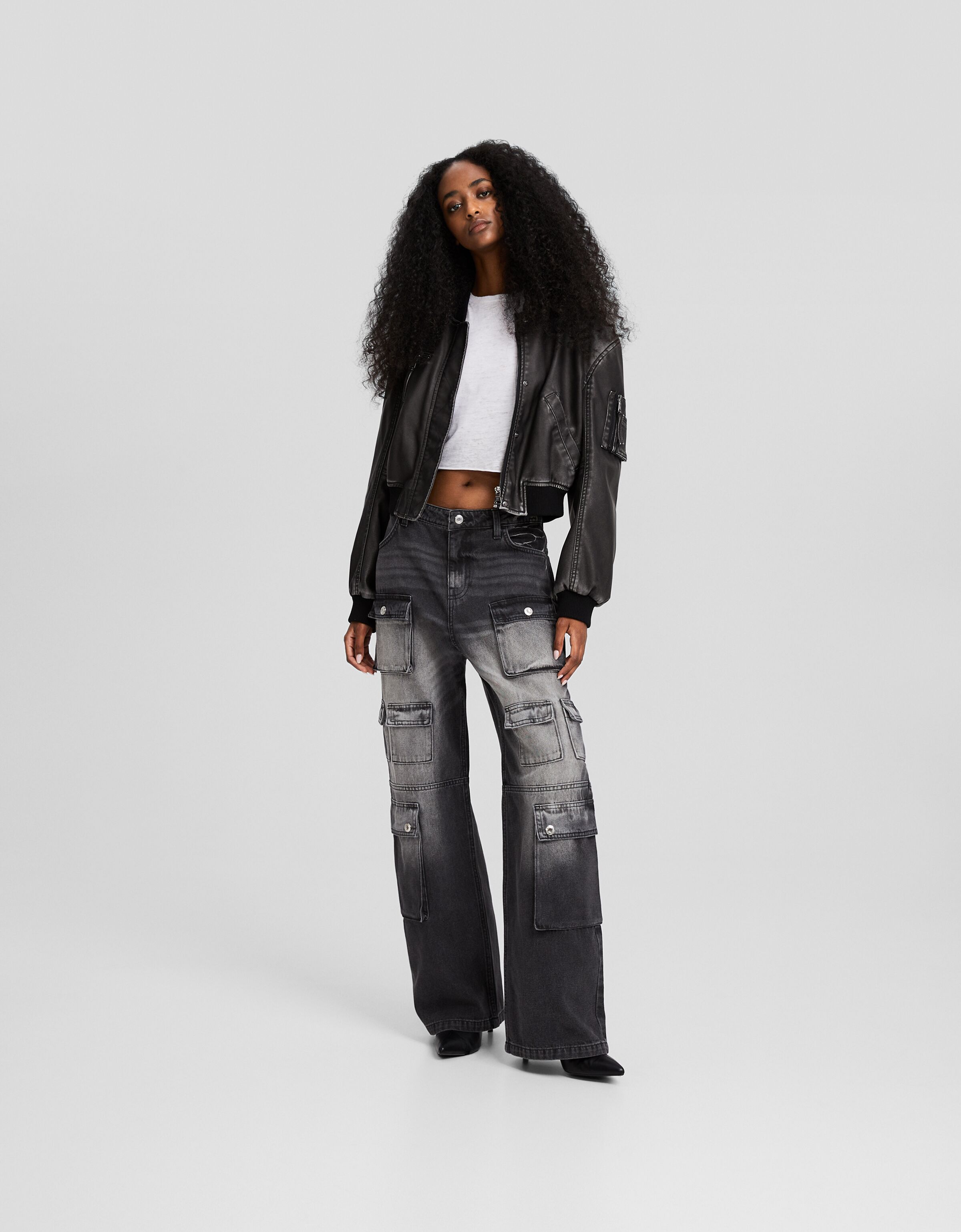 Bershka jeans sale a righe