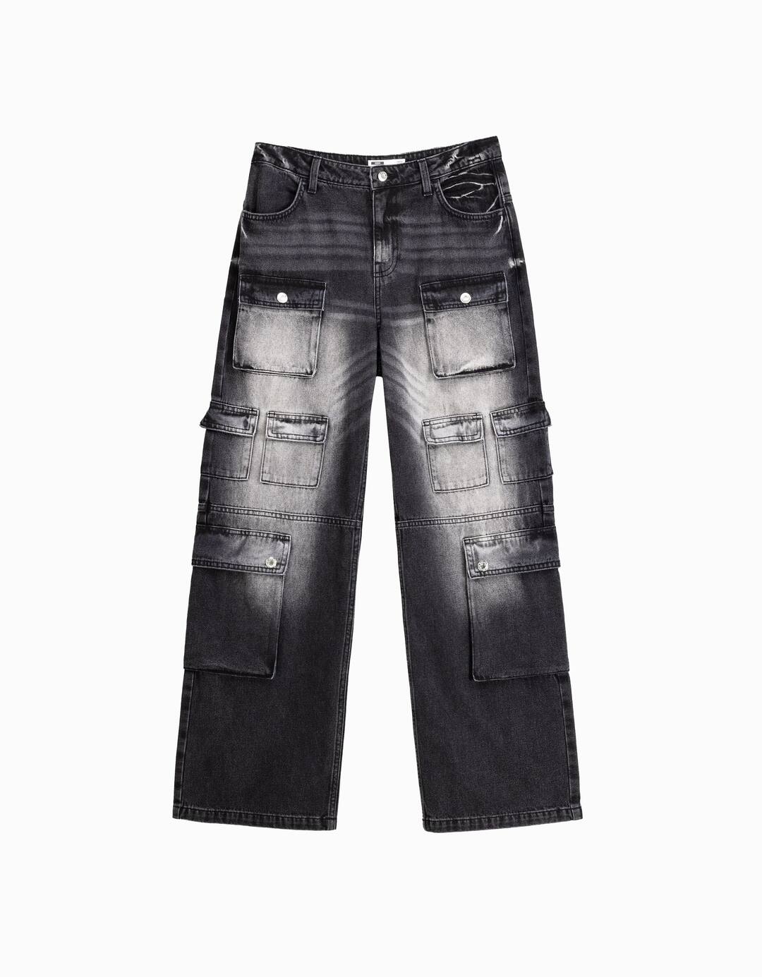 Multi-cargo baggy jeans