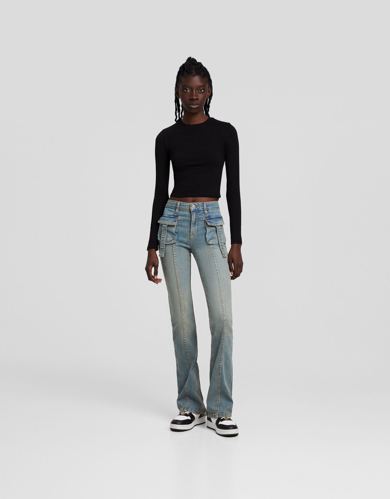 Flared cargo jeans - Jeans - BSK Teen | Bershka