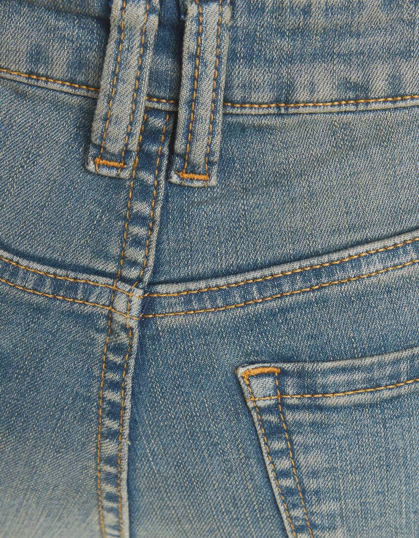 بنطال جينز كارغو جرسي-أزرق مغسول من الخارج-5