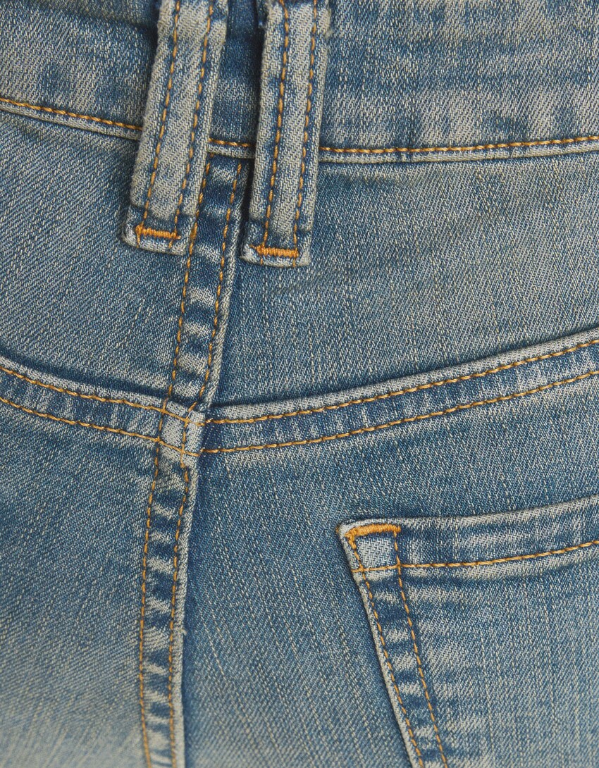 Jeans cargo flare-Azul lavado-5
