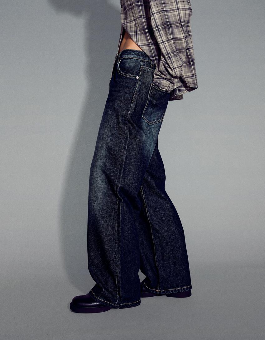 Jean baggy-Bleu lavé-0