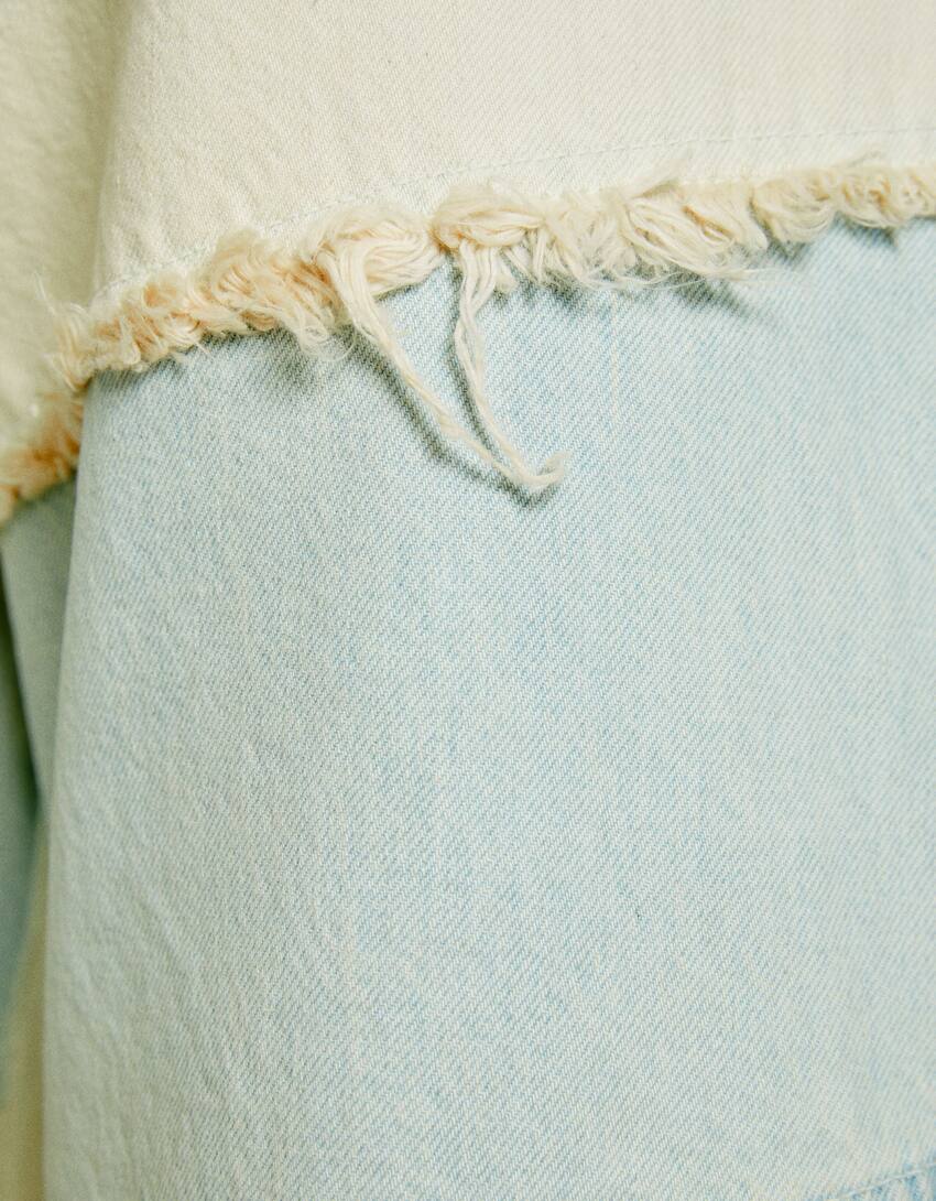 Baggy patchwork jeans - Women | Bershka