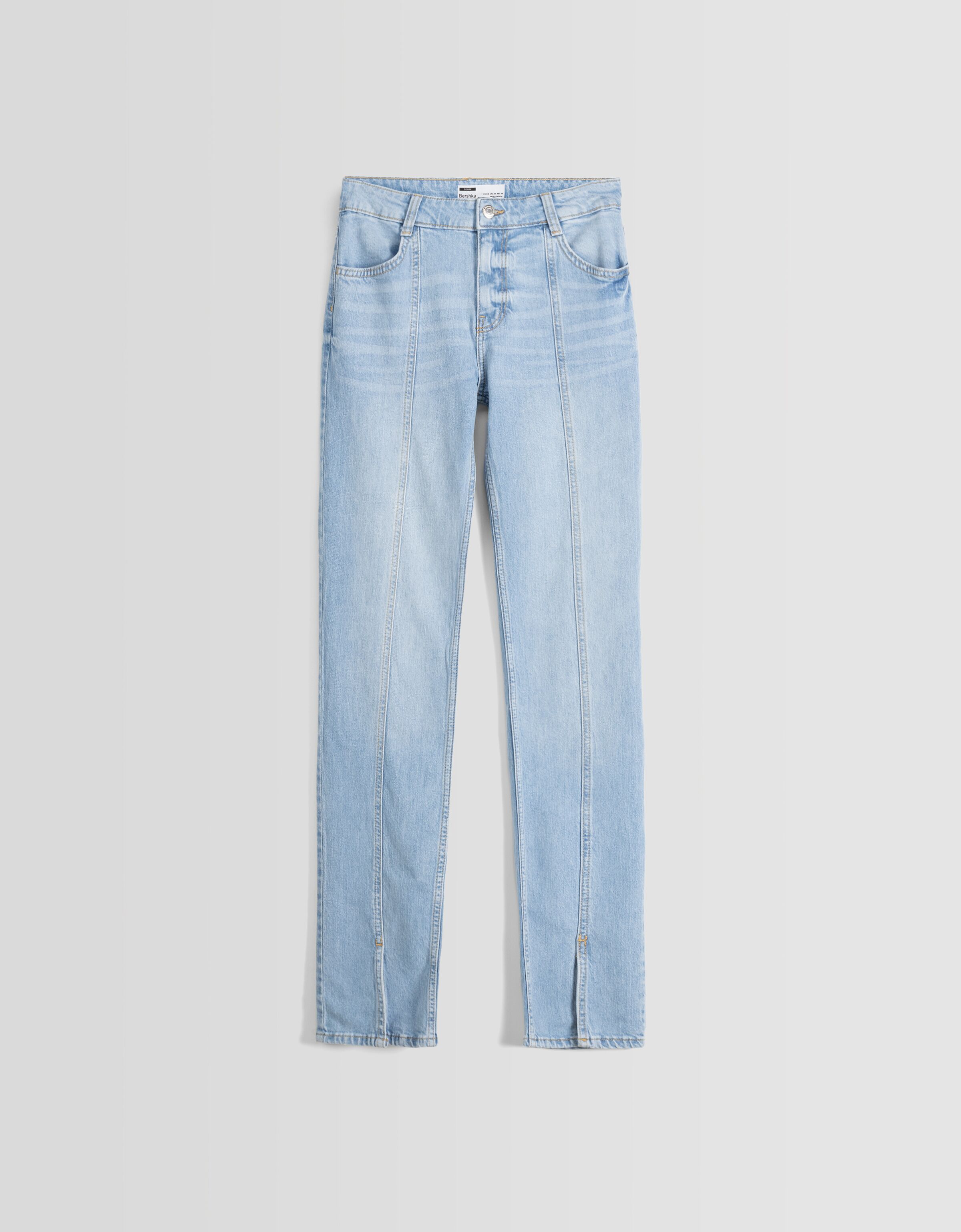 Jeans skinny low waist con spacco frontale