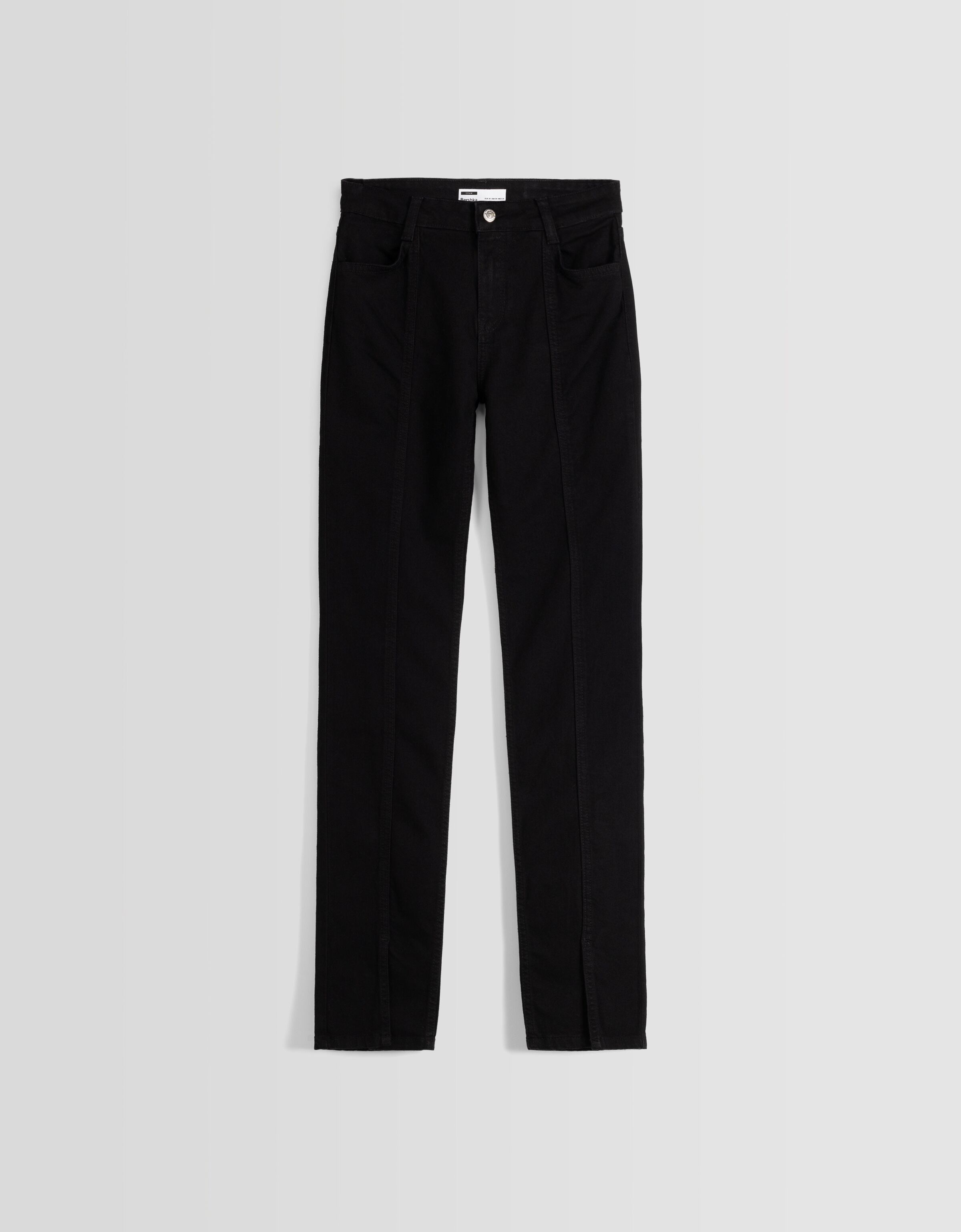 Jeans skinny low waist abertura frontal Mujer Bershka