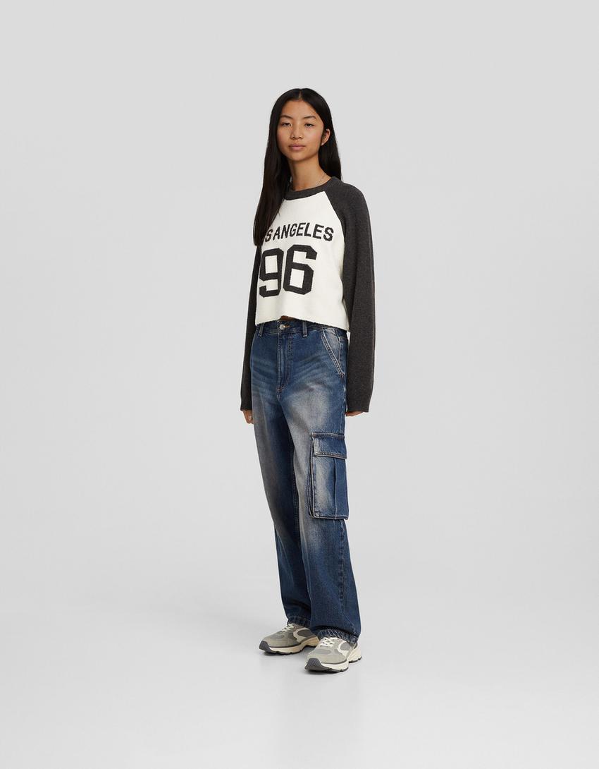 Cargo skater jeans-Blue-0