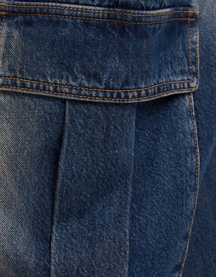 Cargo skater jeans-Blue-5