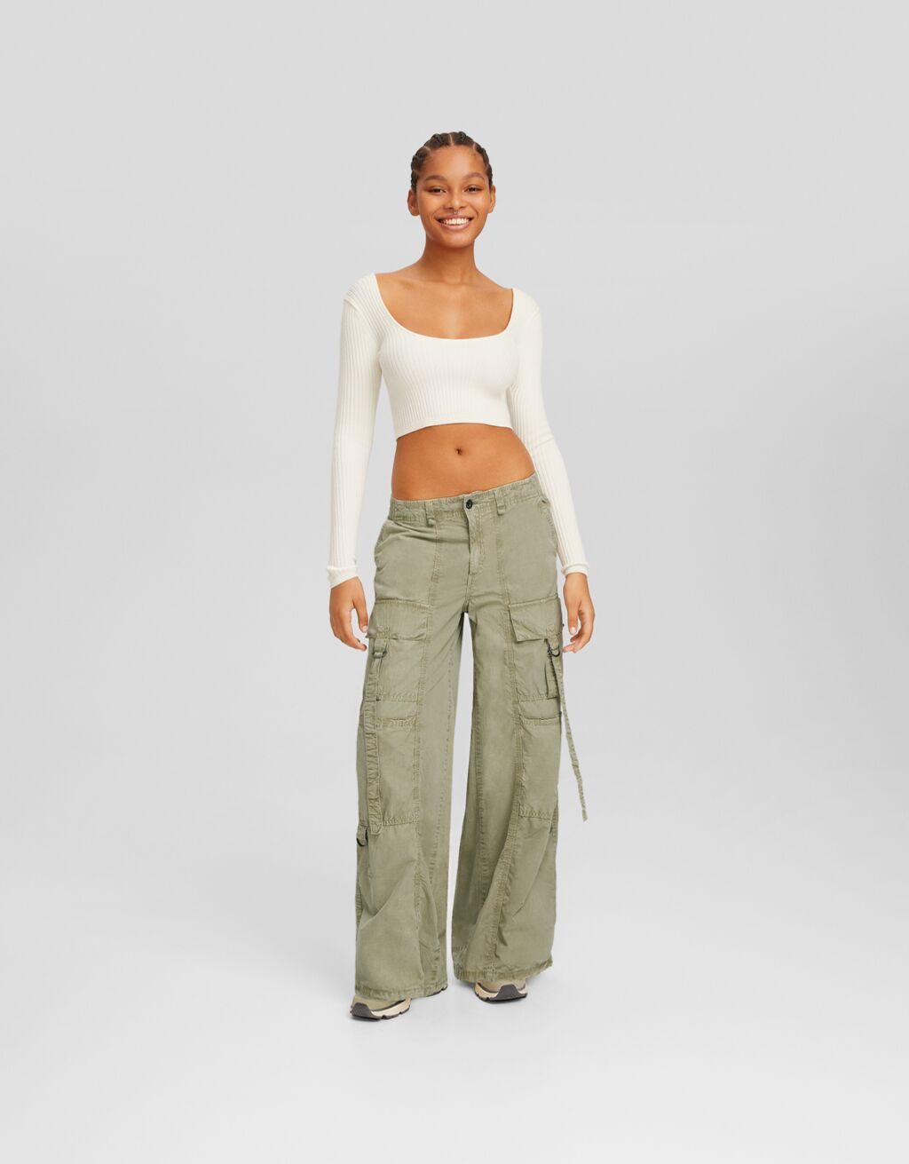 Poplin clearance cropped trousers