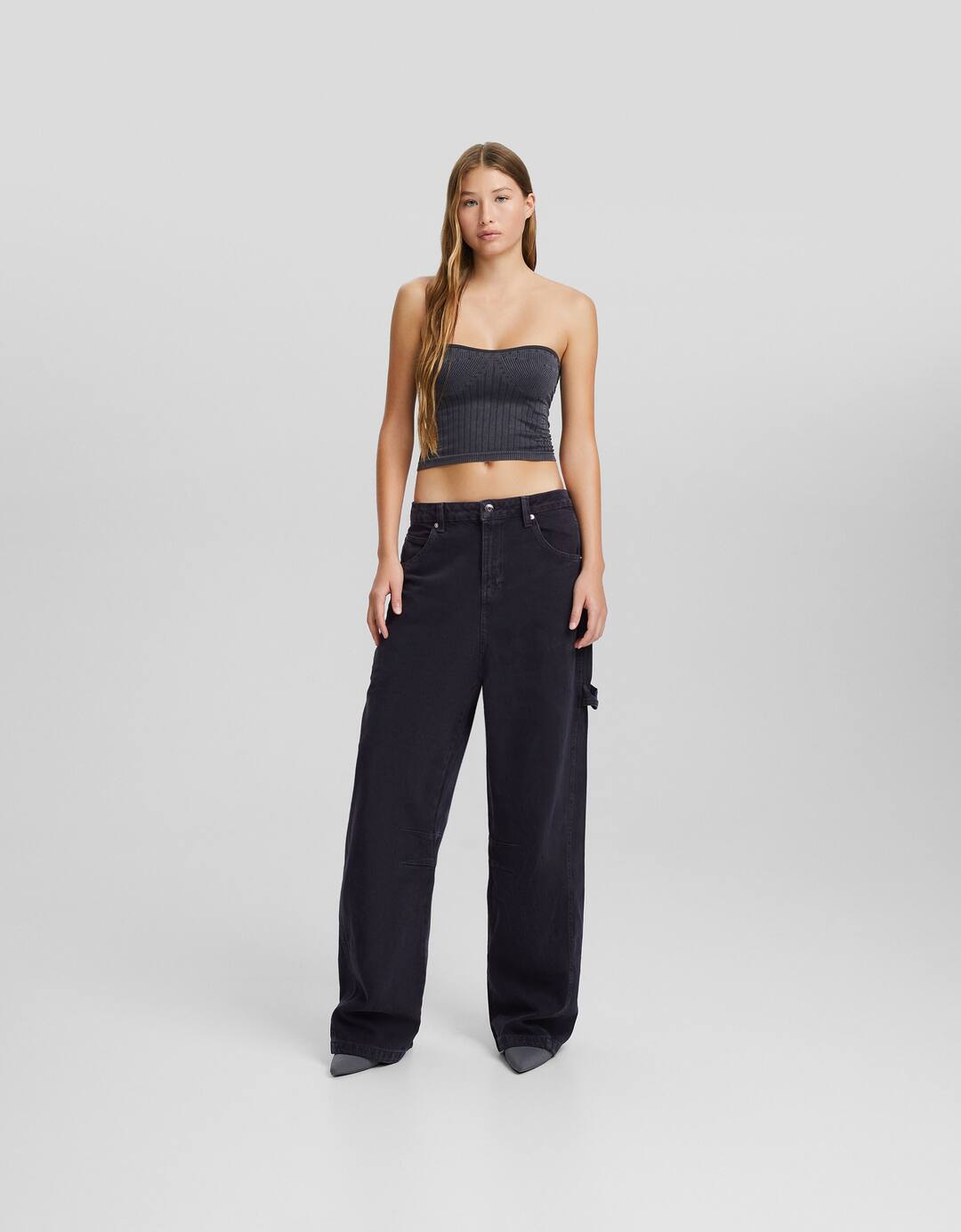 Skater fit trousers with carpenter detail