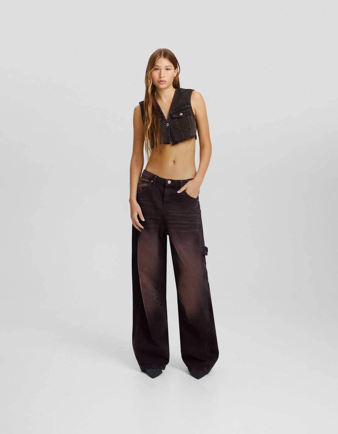 Skater fit trousers with carpenter detail