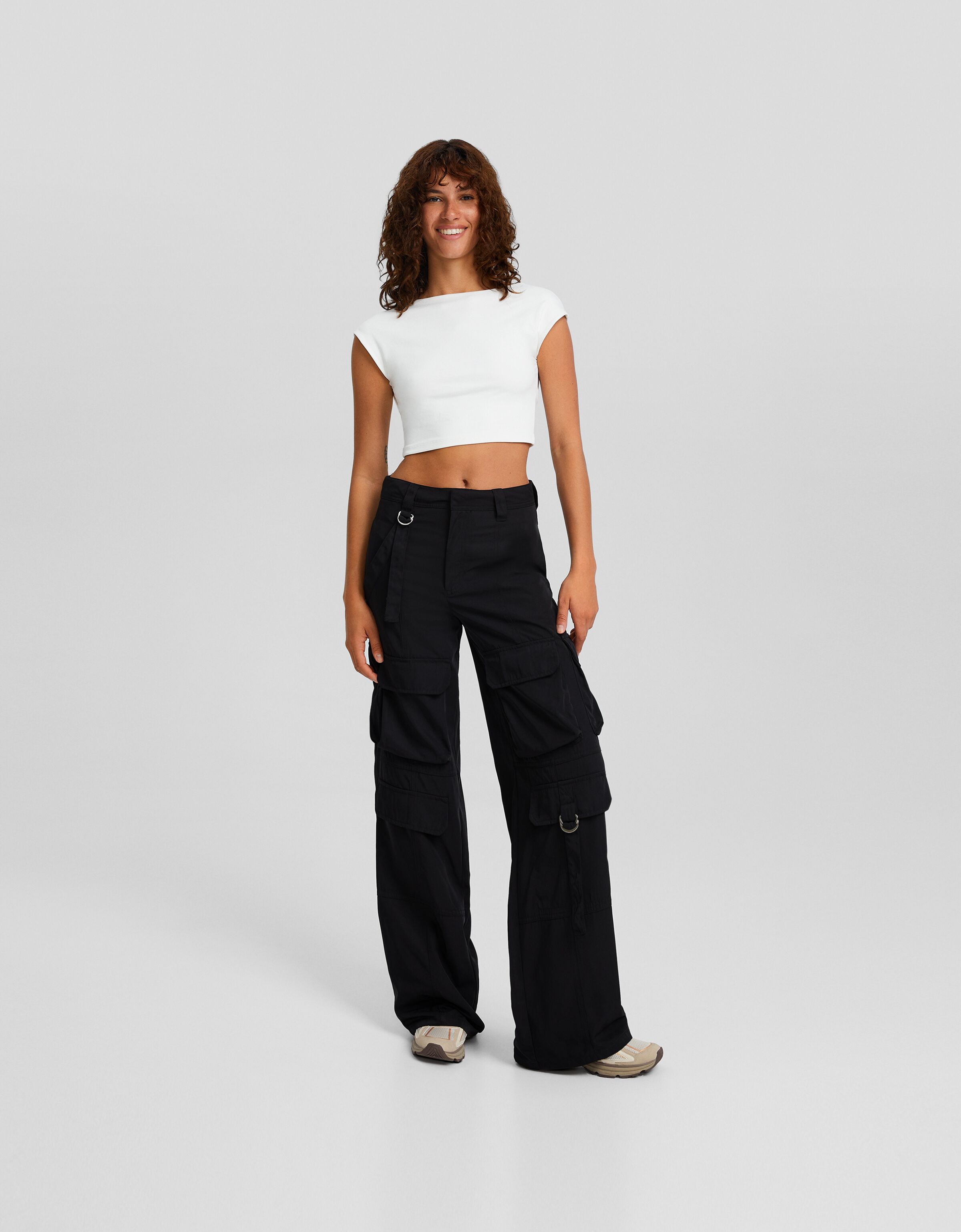 Pantalones cargo mujer bershka new arrivals