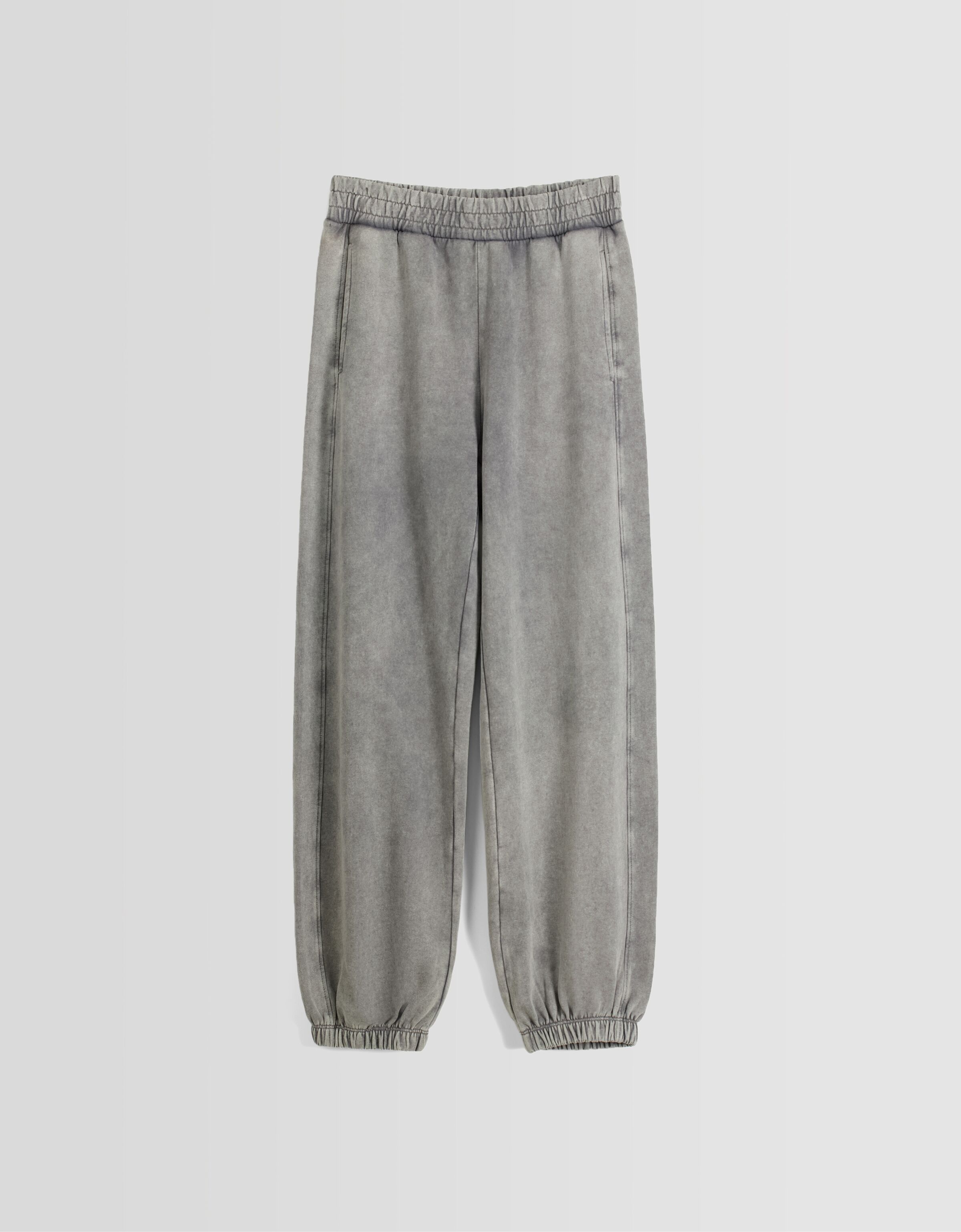 Faded effect plush joggers Women Bershka