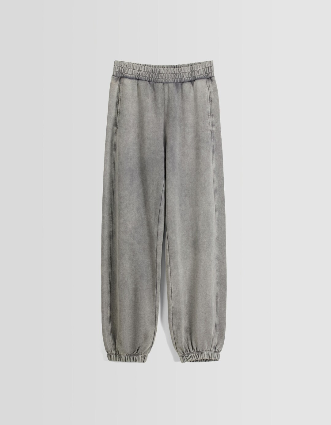 Pantalón jogger felpa efecto lavado