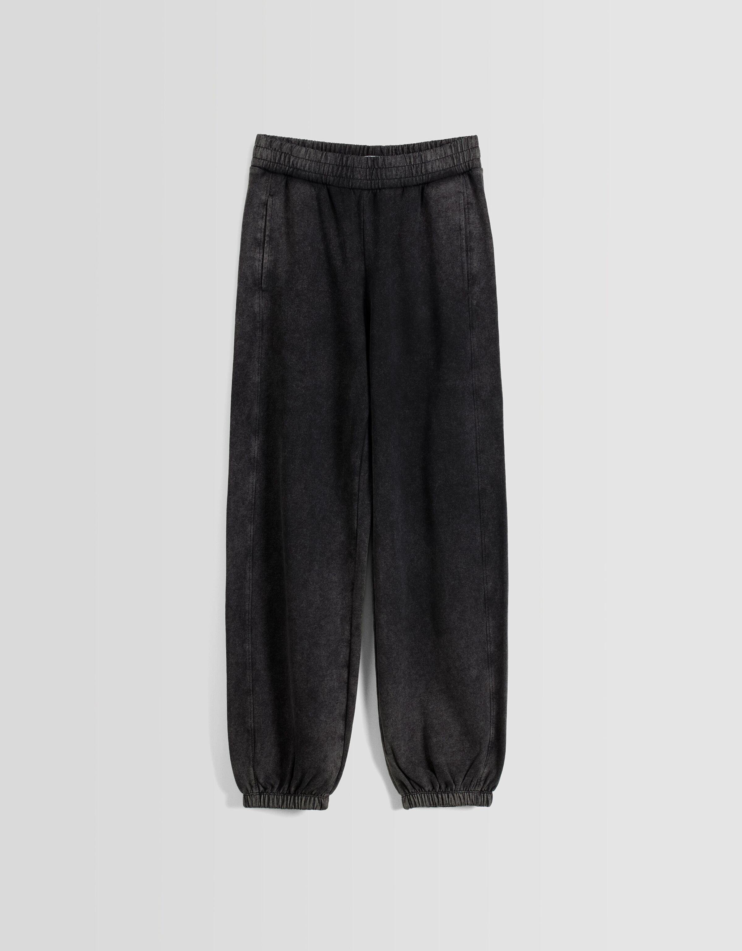 Faded effect plush joggers Women Bershka