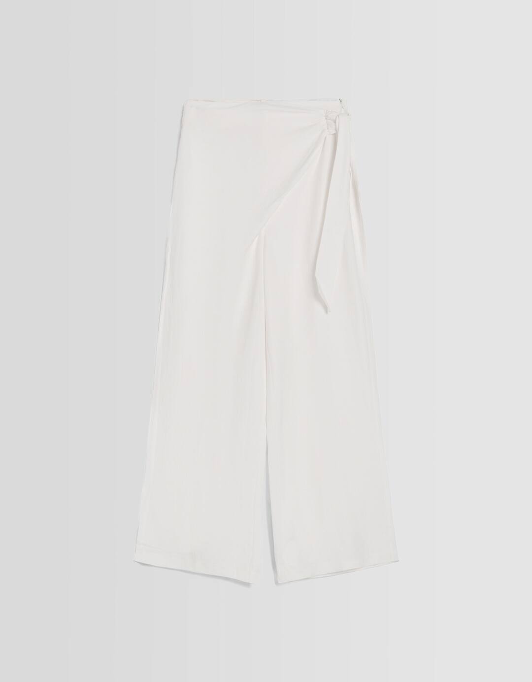 Pantalón pareo con lino
