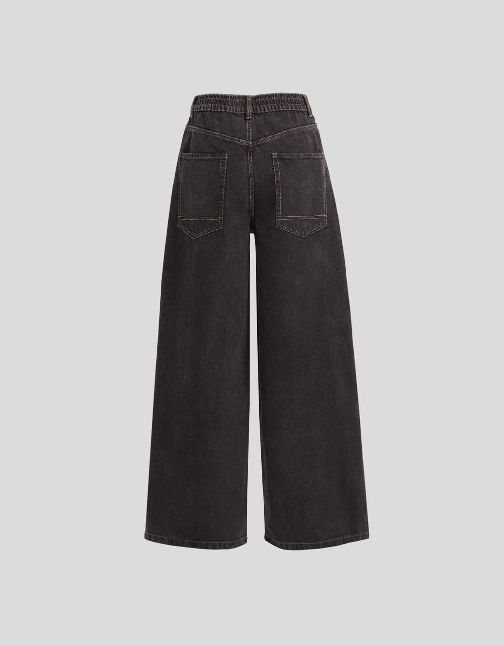 Generation Bershka wideleg relaxed fit twill trousers Women Bershka