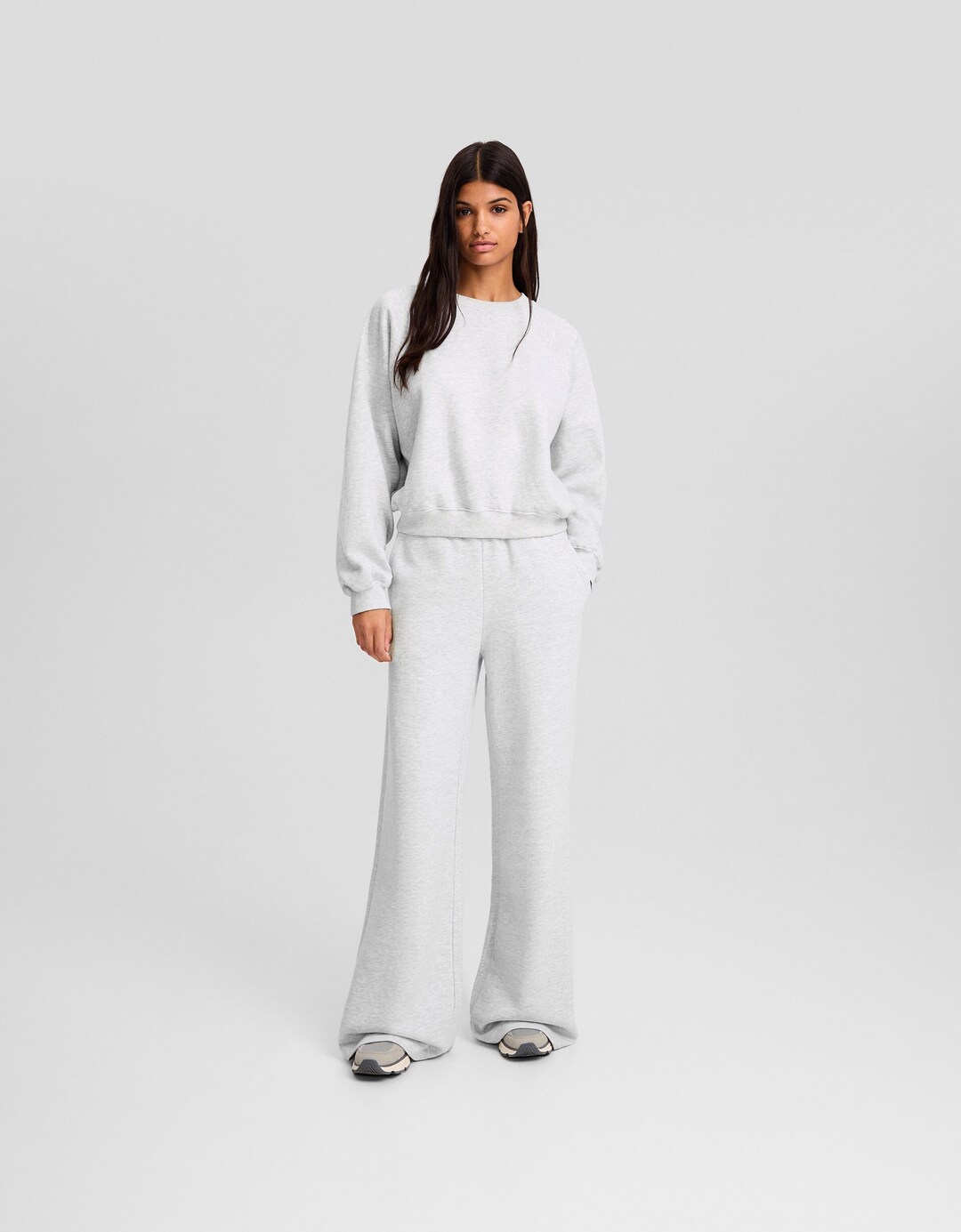Pantaloni wide leg felpa