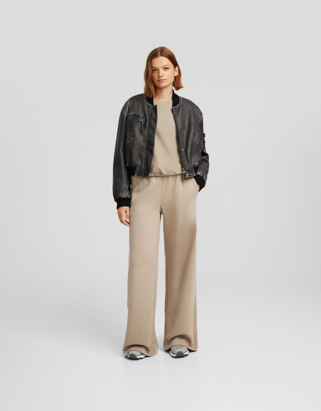 Pantalon baggy femme discount bershka