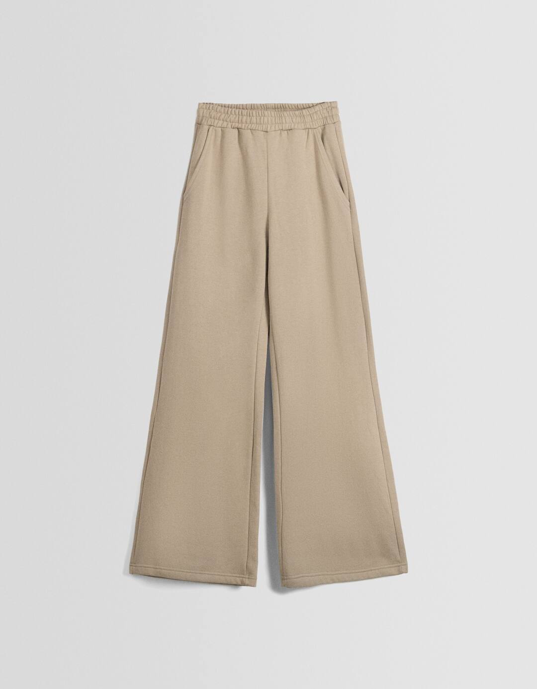 Pantalón wide leg felpa
