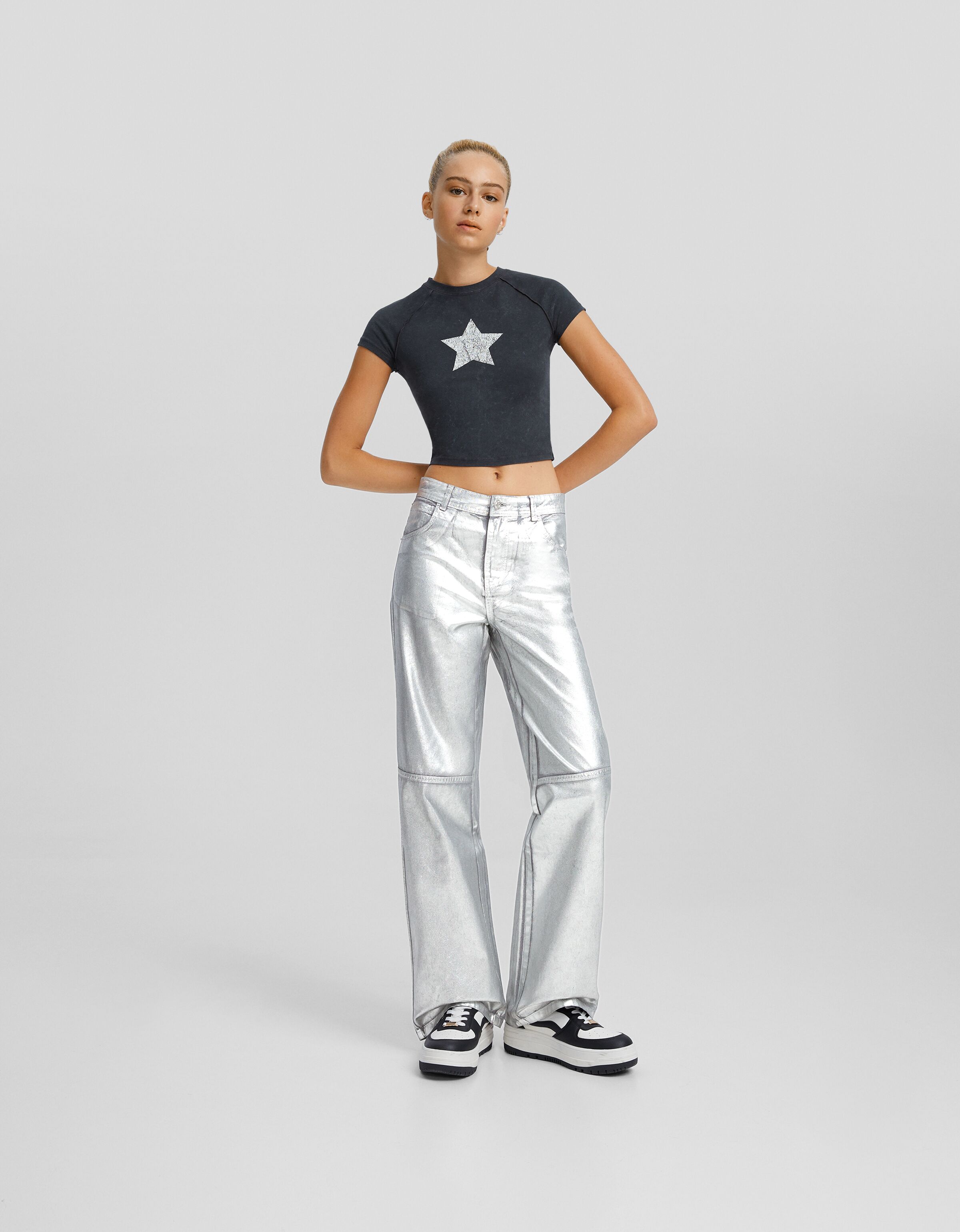 Pantaloni serpente bershka 2025