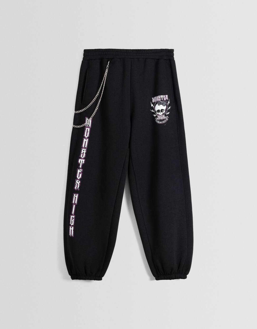 Monster High plush joggers with chain detail