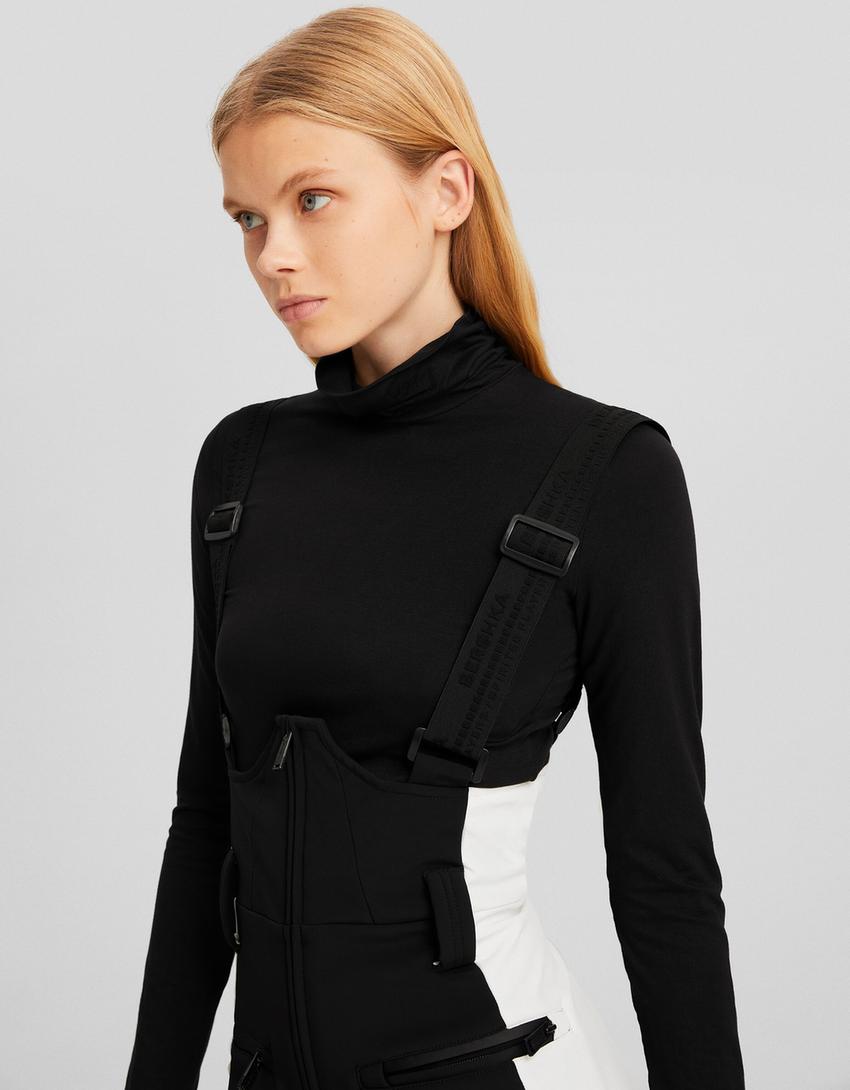 Calças técnicas alças Ski Collection-Preto-3