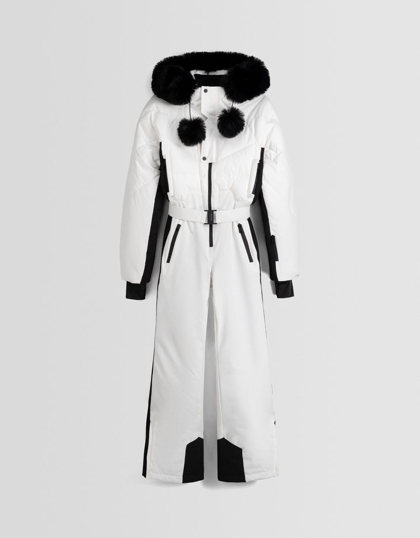 Macacão técnico capuz Ski Collection-Preto-4